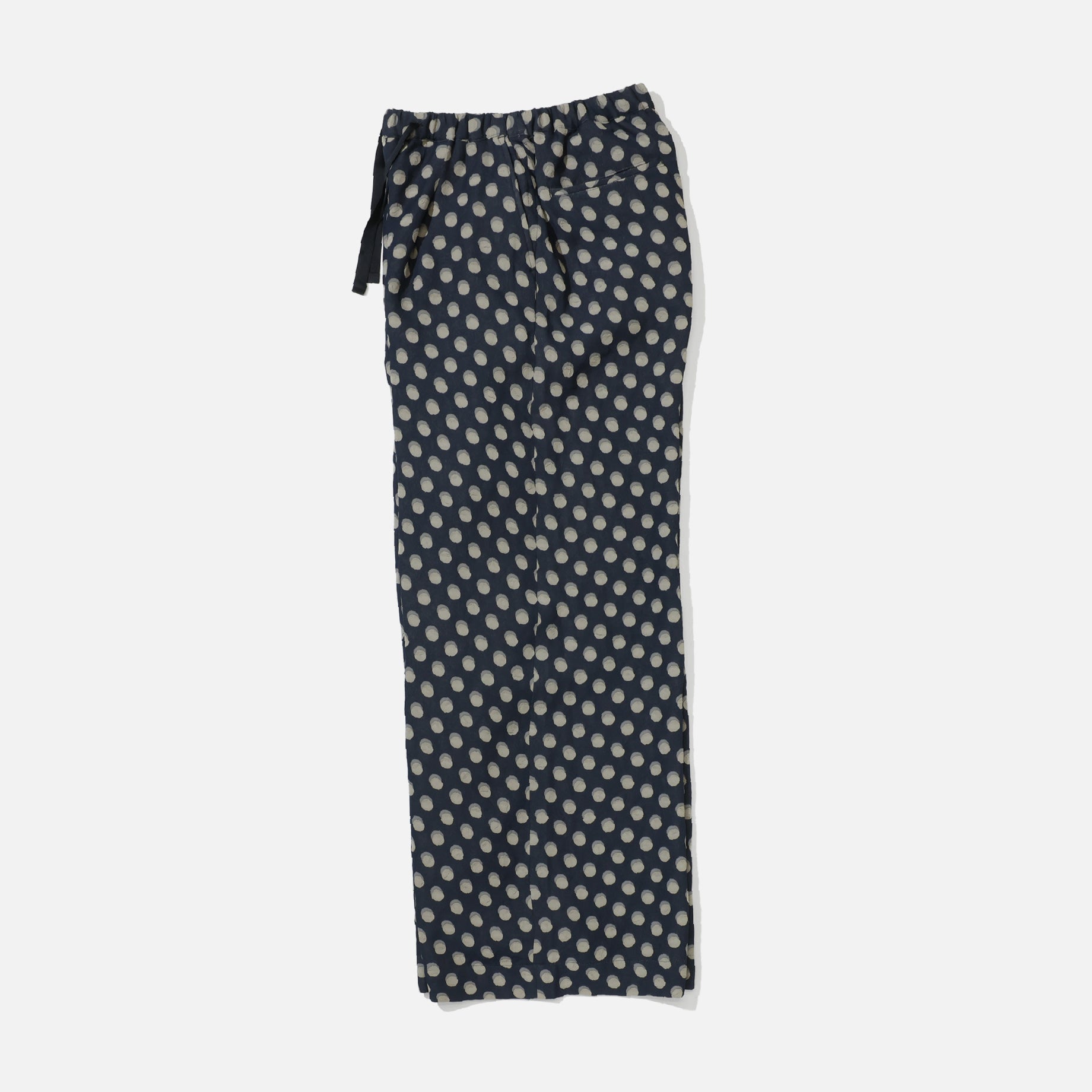 STRING BUGGY PANT - POLKA DOT JACQUARD（NAVY）