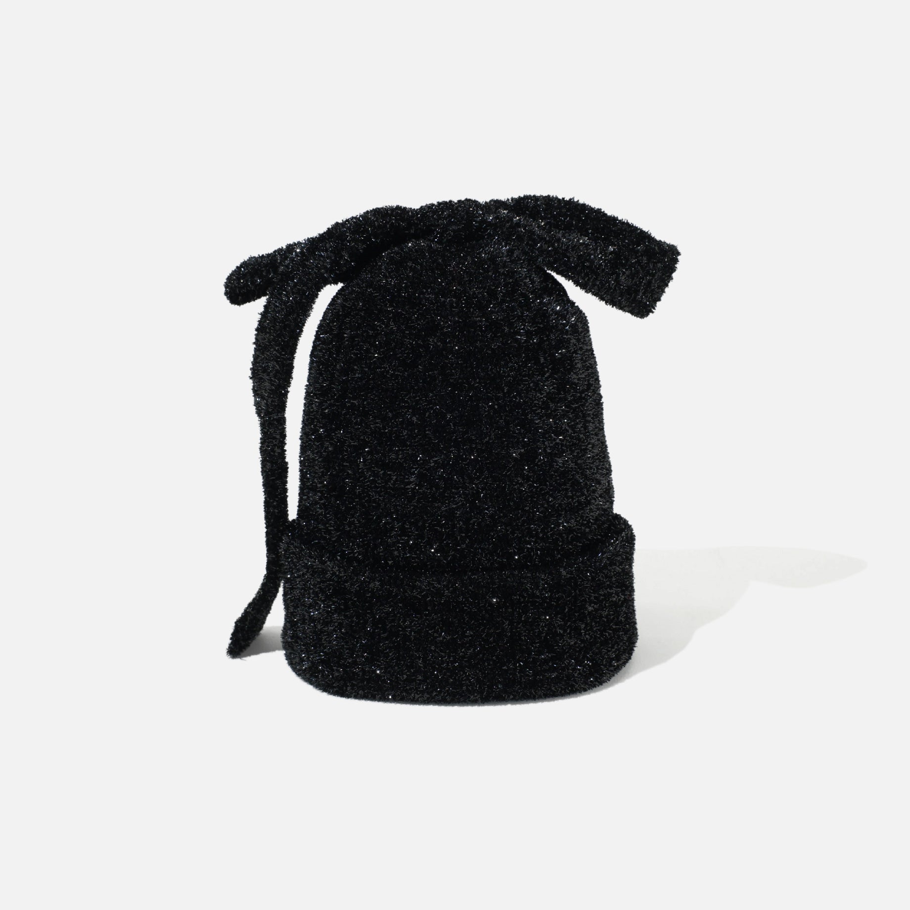 WATCH CAP WITH BOW （BLACK）