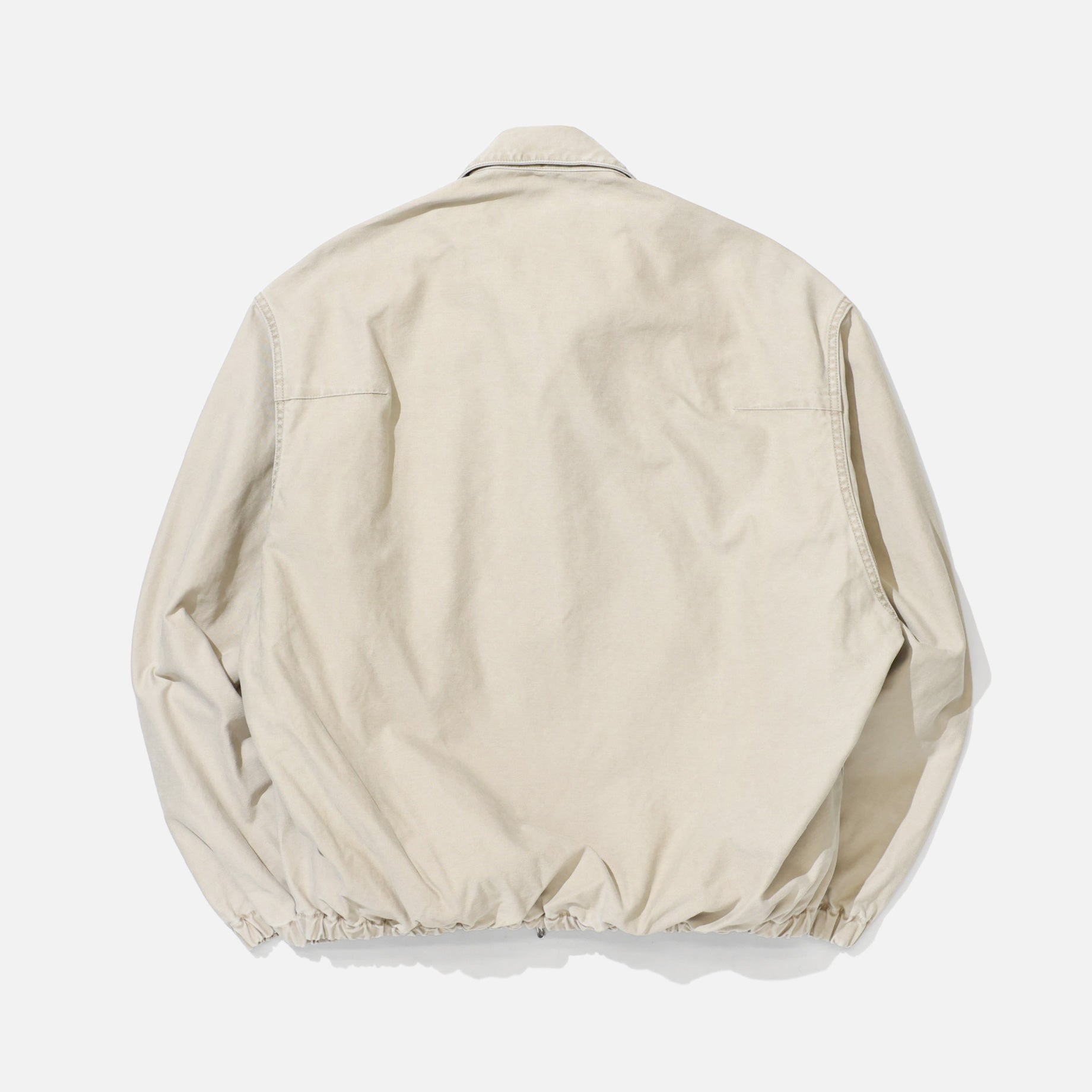 COTTON BACKSATIN - ZIP UP BLOUSON （F.BEIGE）