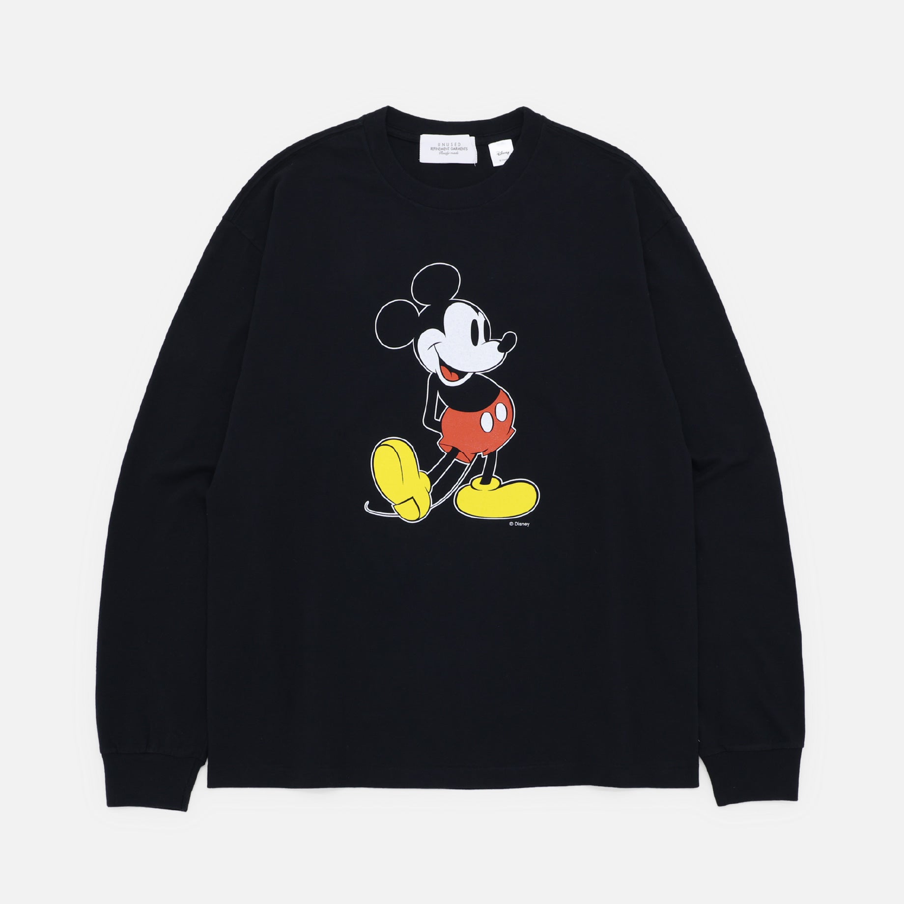 MICKEY PRINT LONG SLEEVE TEE（BLACK）