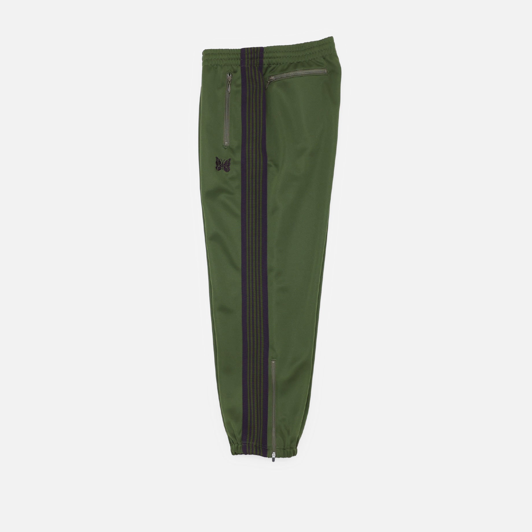 ZIPPED TRACK PANT - POLY SMOOTH（OLIVE）