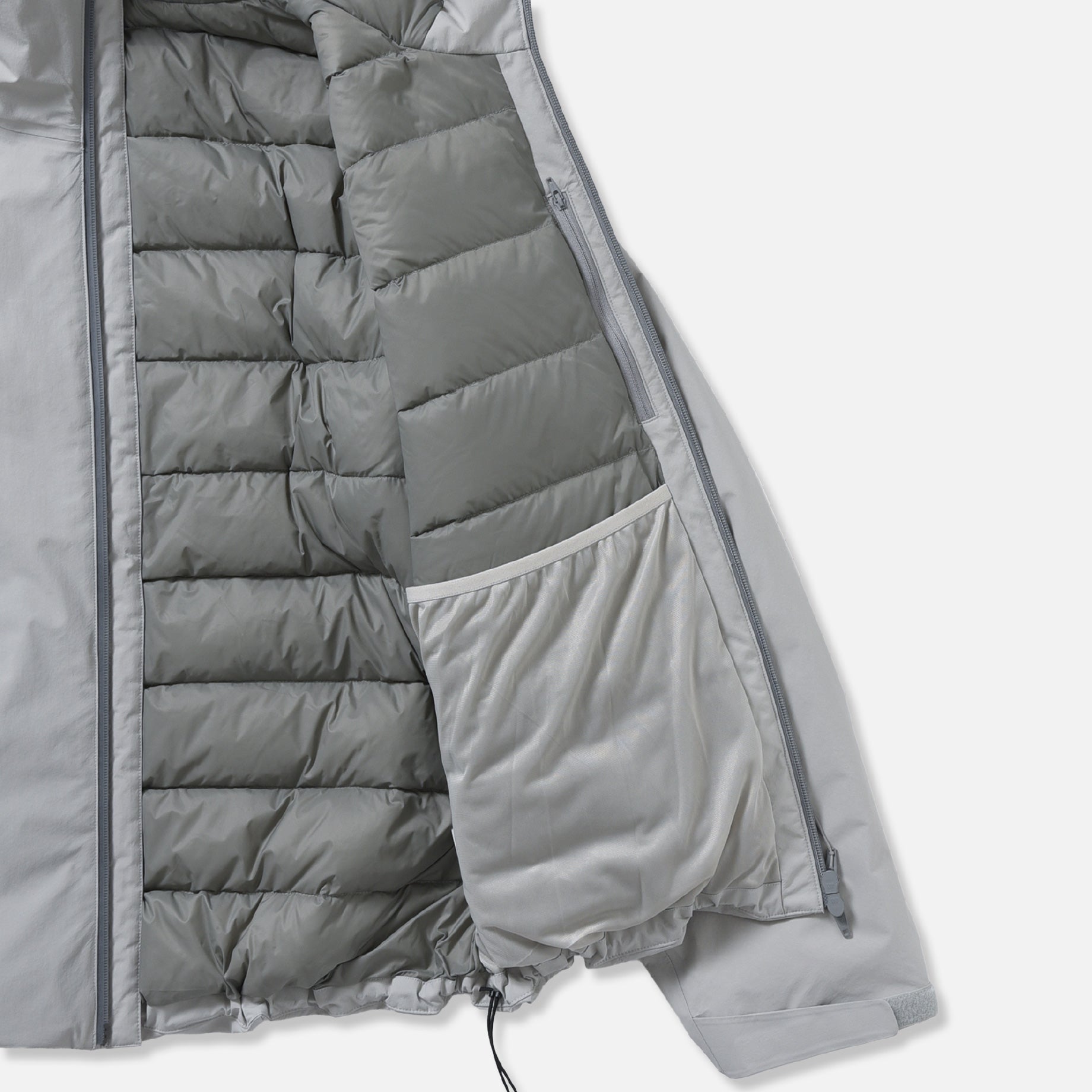 3LYR DOWN HOODIE （LT.GRAY）