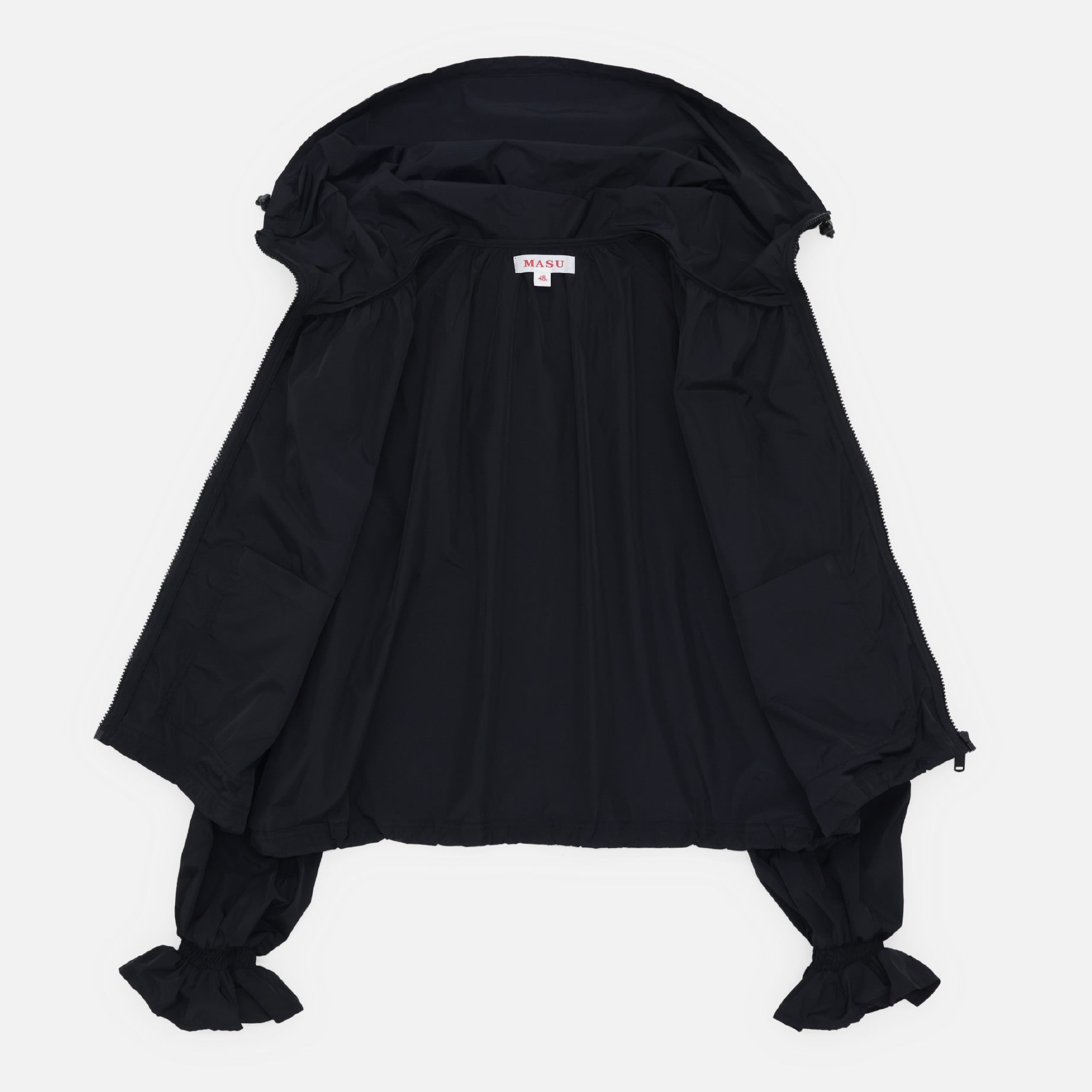 NYLON HOODED JACKET（BLACK）