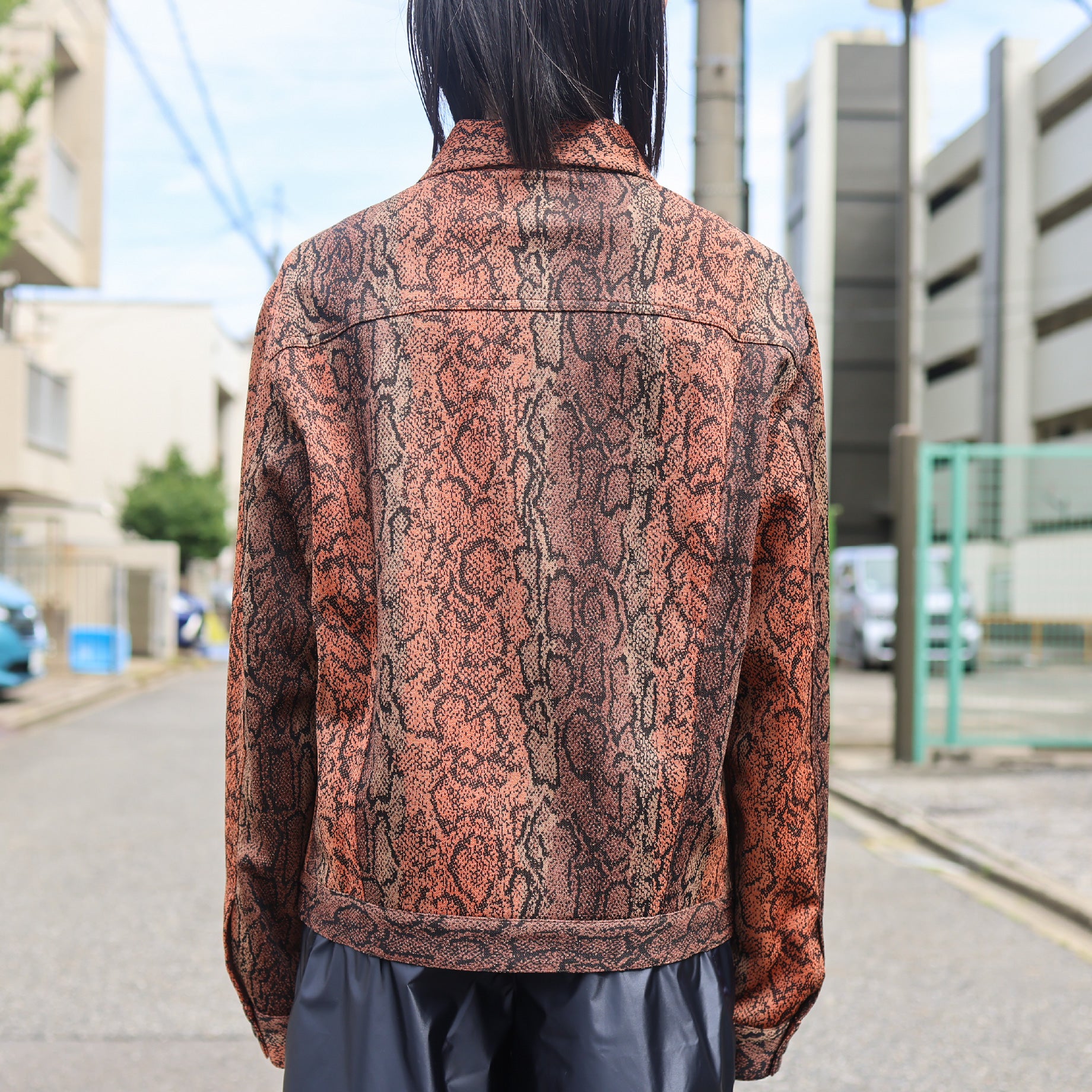 PENNY JEAN JACKET - POLY JQ.（PYTHON）