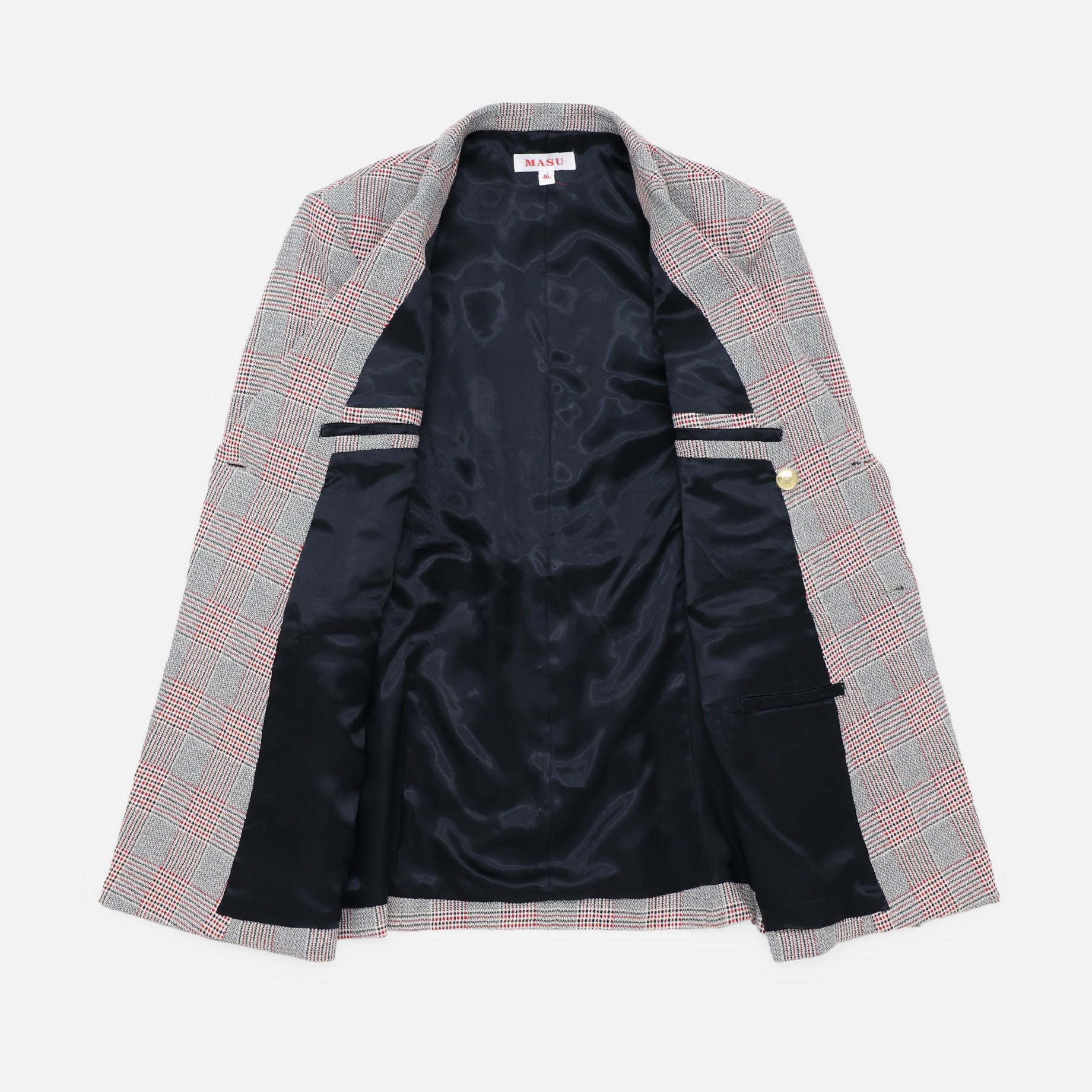 GLEN PLAID TAILORED JACKET（RED） – UNEVEN HUB STORE｜想像を超える