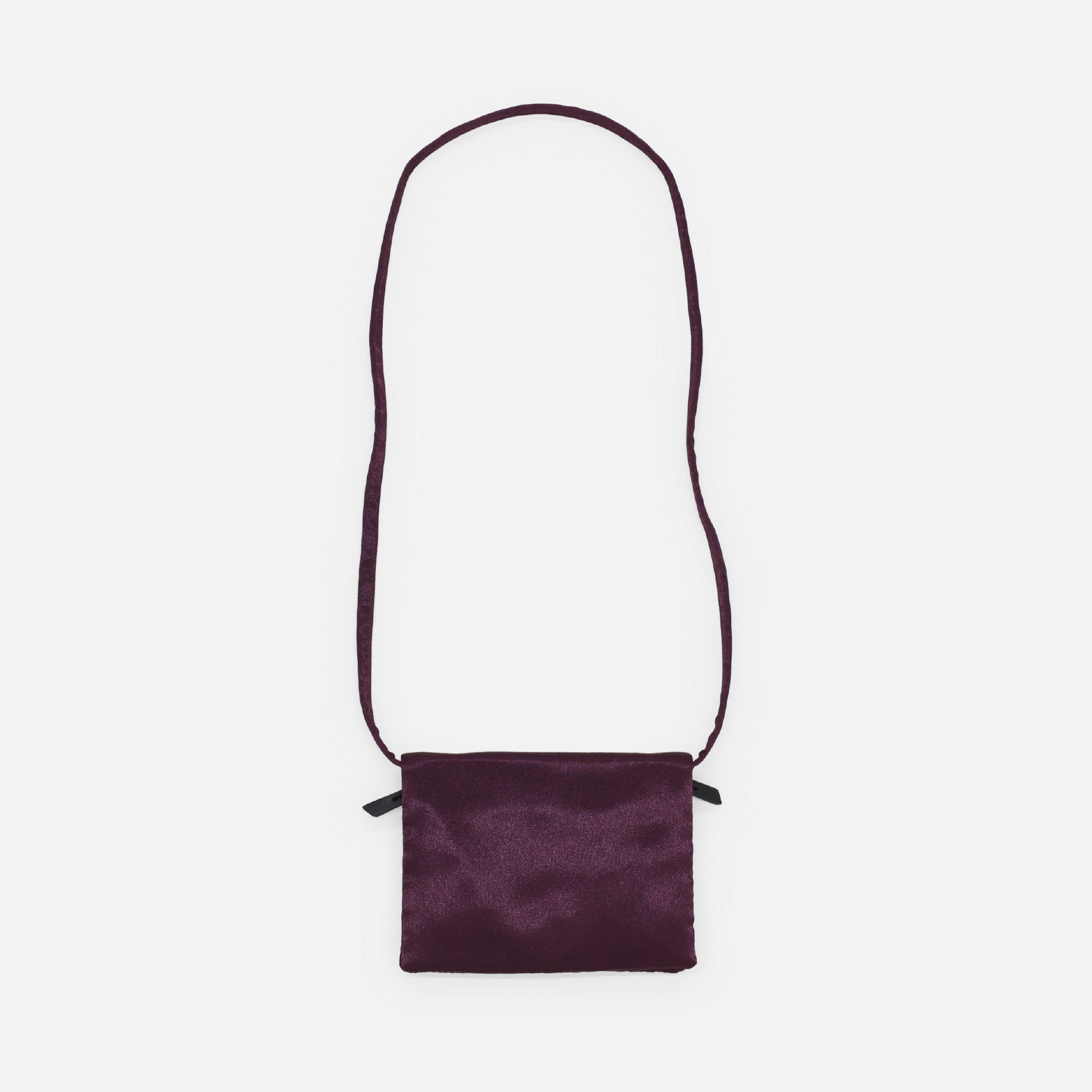 SATIN POCHETTE BAG（BURGUNDY）
