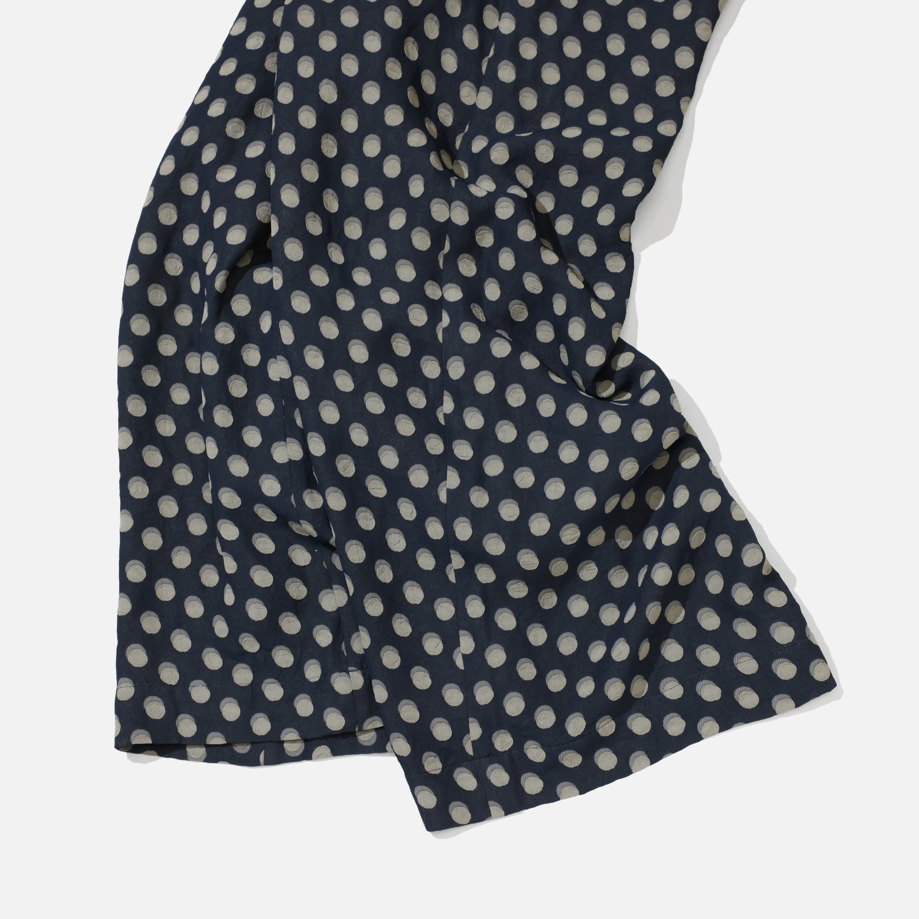 STRING BUGGY PANT - POLKA DOT JACQUARD（NAVY）