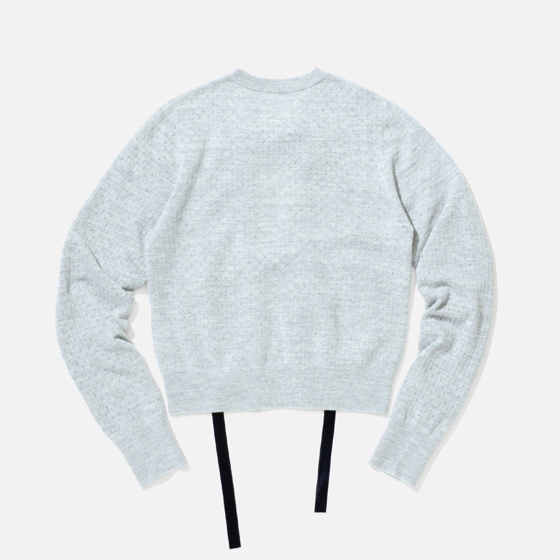 RIBBON CARDIGAN - BOILED KNIT（GREY）