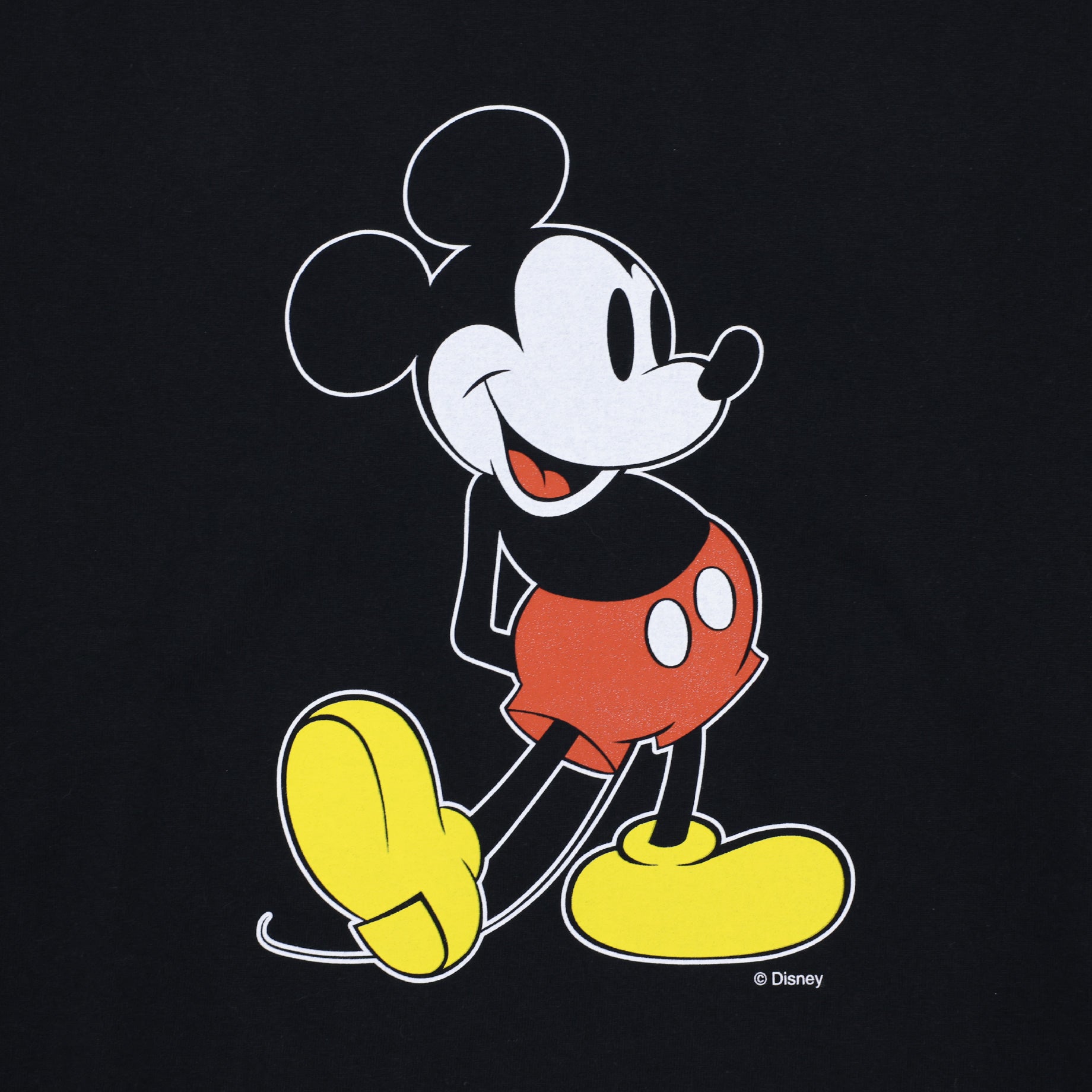 MICKEY PRINT LONG SLEEVE TEE（BLACK）