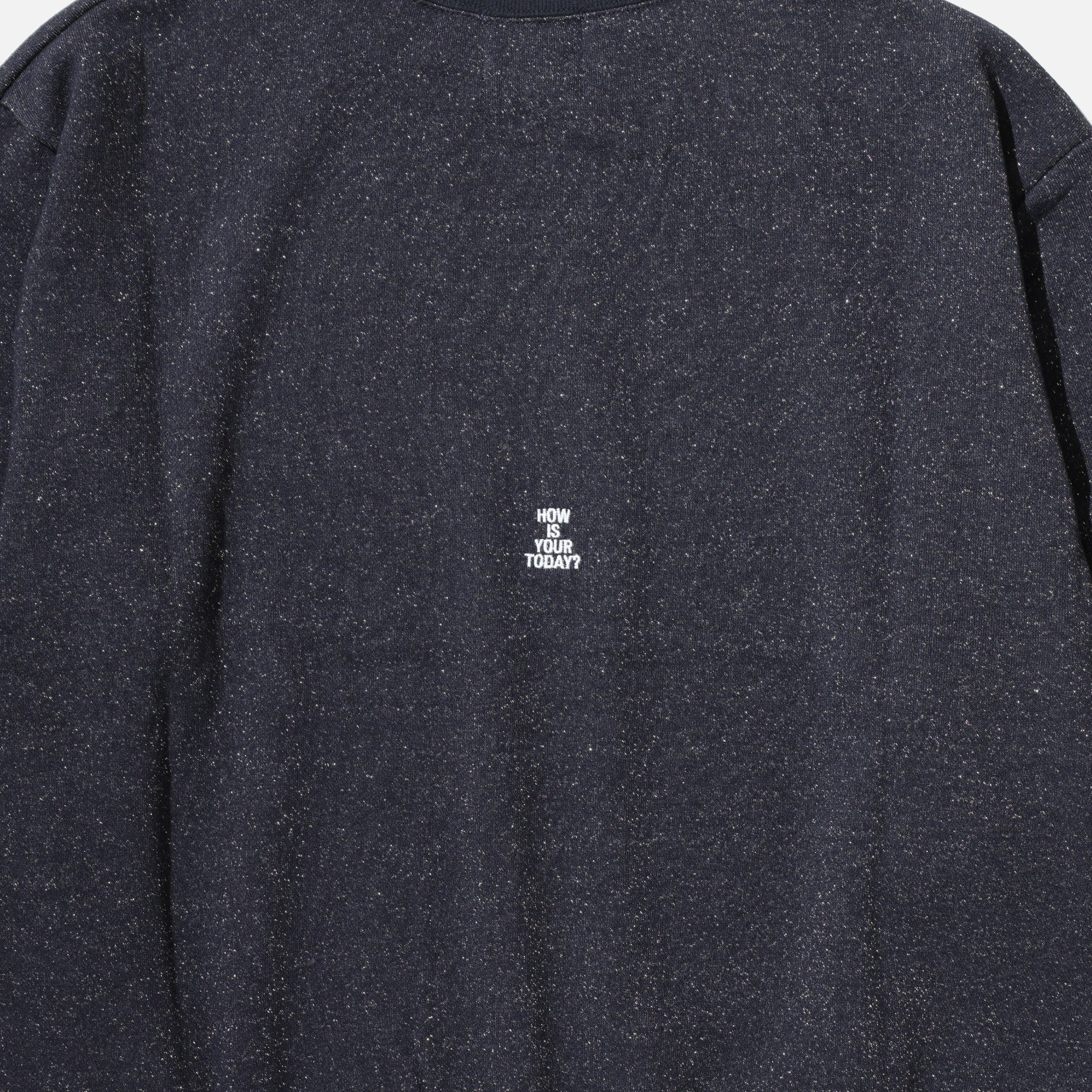 "PEACE" #01 GLITTER CN SWEAT （BLACK）