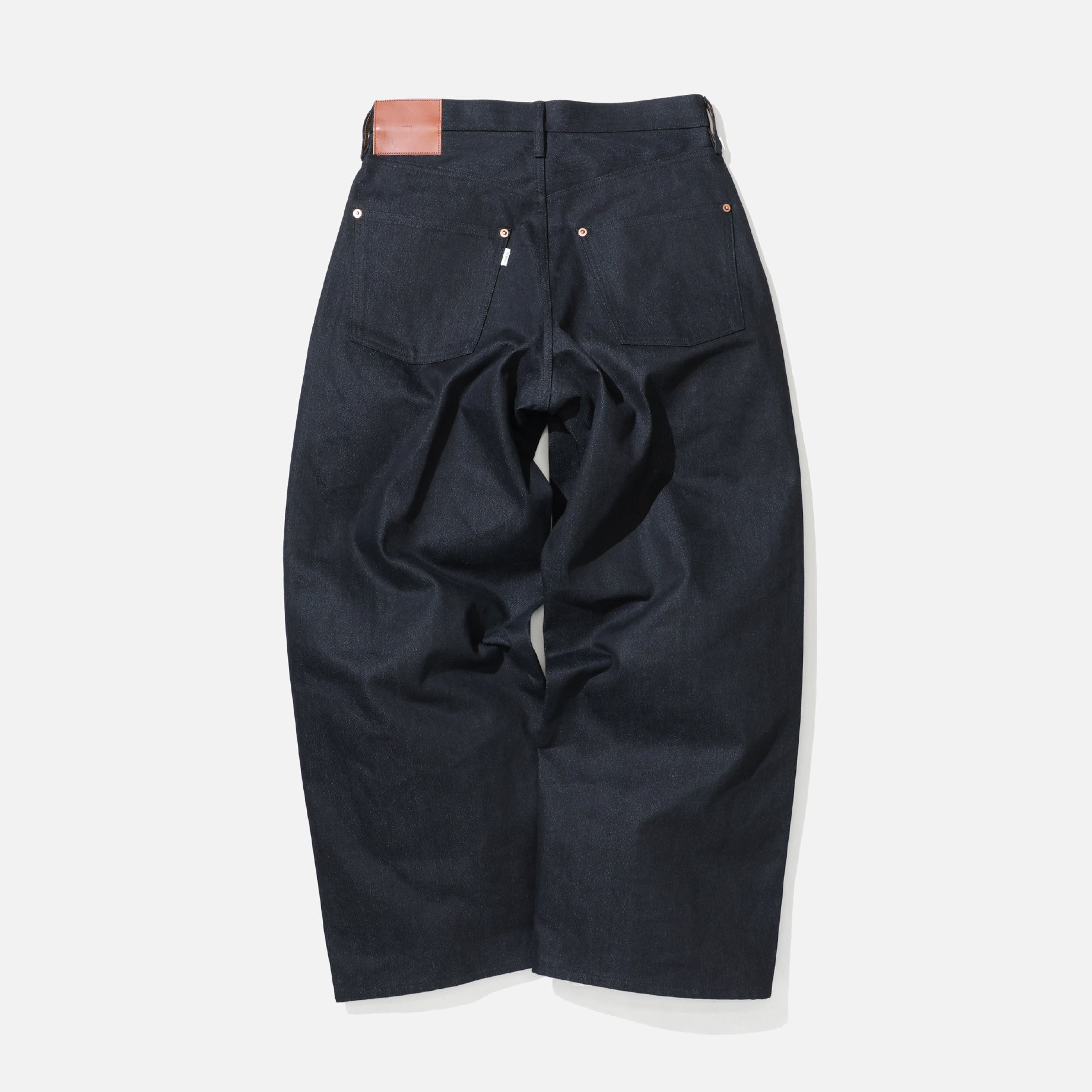 TWISTED HEATHER DENIM PANTS WIDE CUT（BLUE × BLACK）
