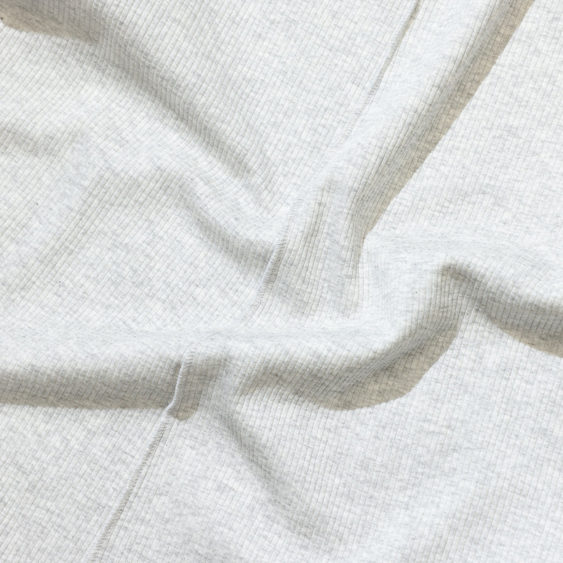 RIBBED LACE CUFF PULLOVER TEE （GREY）