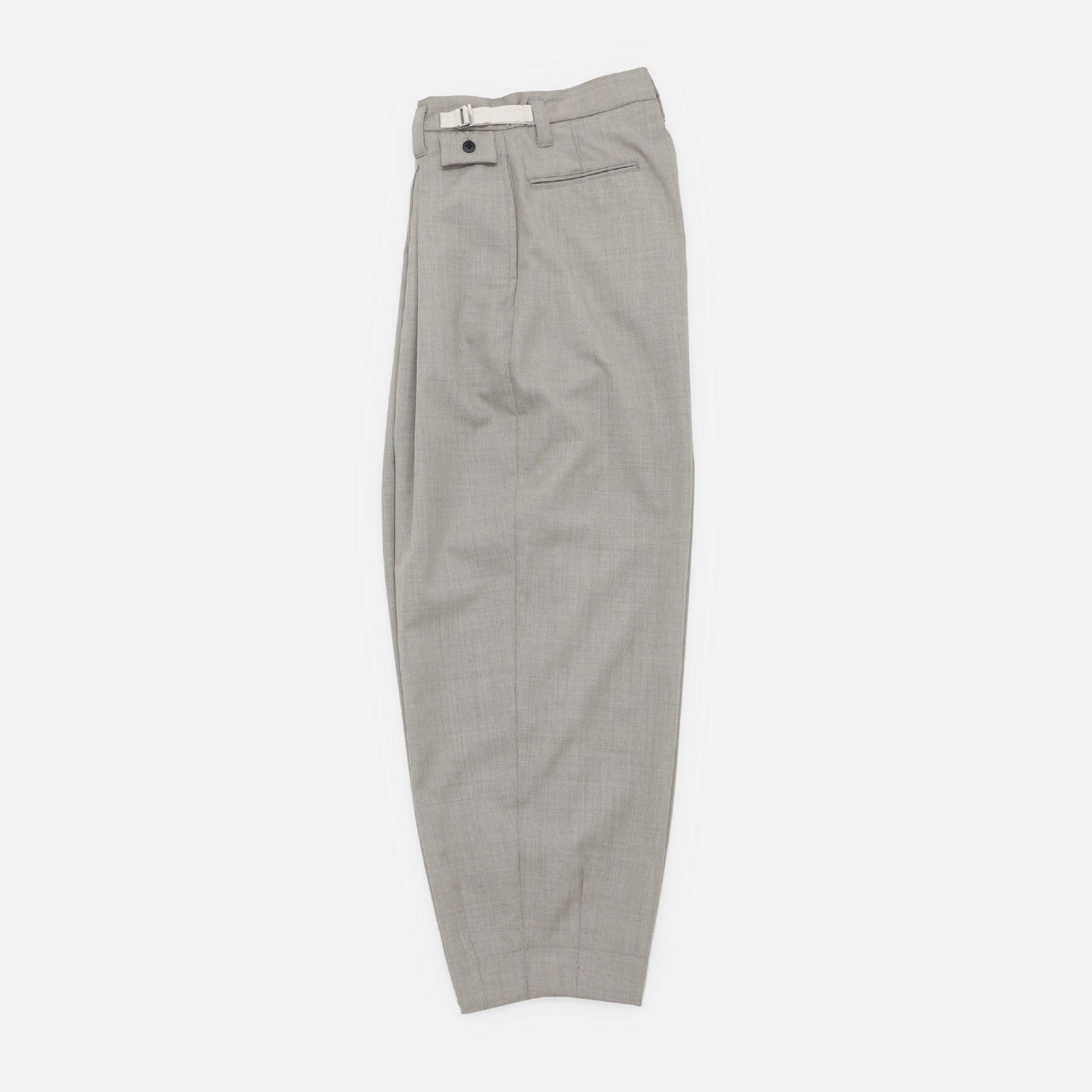WOOL TWILL TAPERED PT（NATURAL）