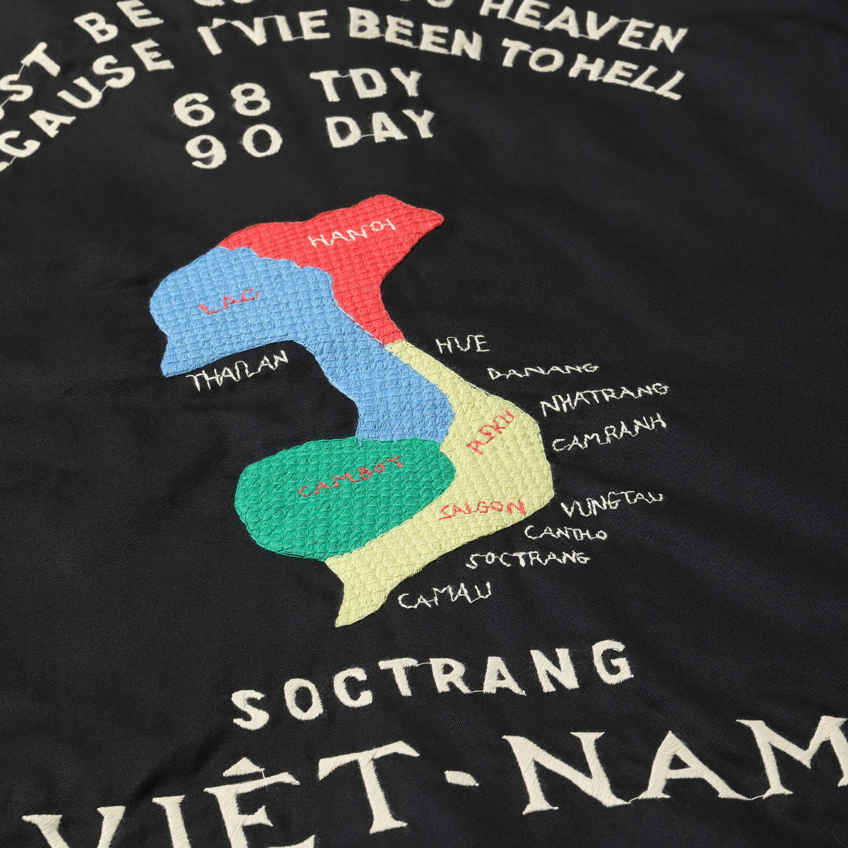 LATE 1960S STYLE COTTON VIETNAM JACKET “VIETNAM MAP” （BLACK）