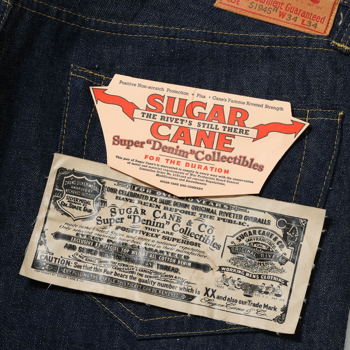 SUPER “DENIM” COLLECTIBLES #01 14OZ. BLUE DENIM WAIST OVERALLS “S1945” MODEL （421NVYA ONE WASH）