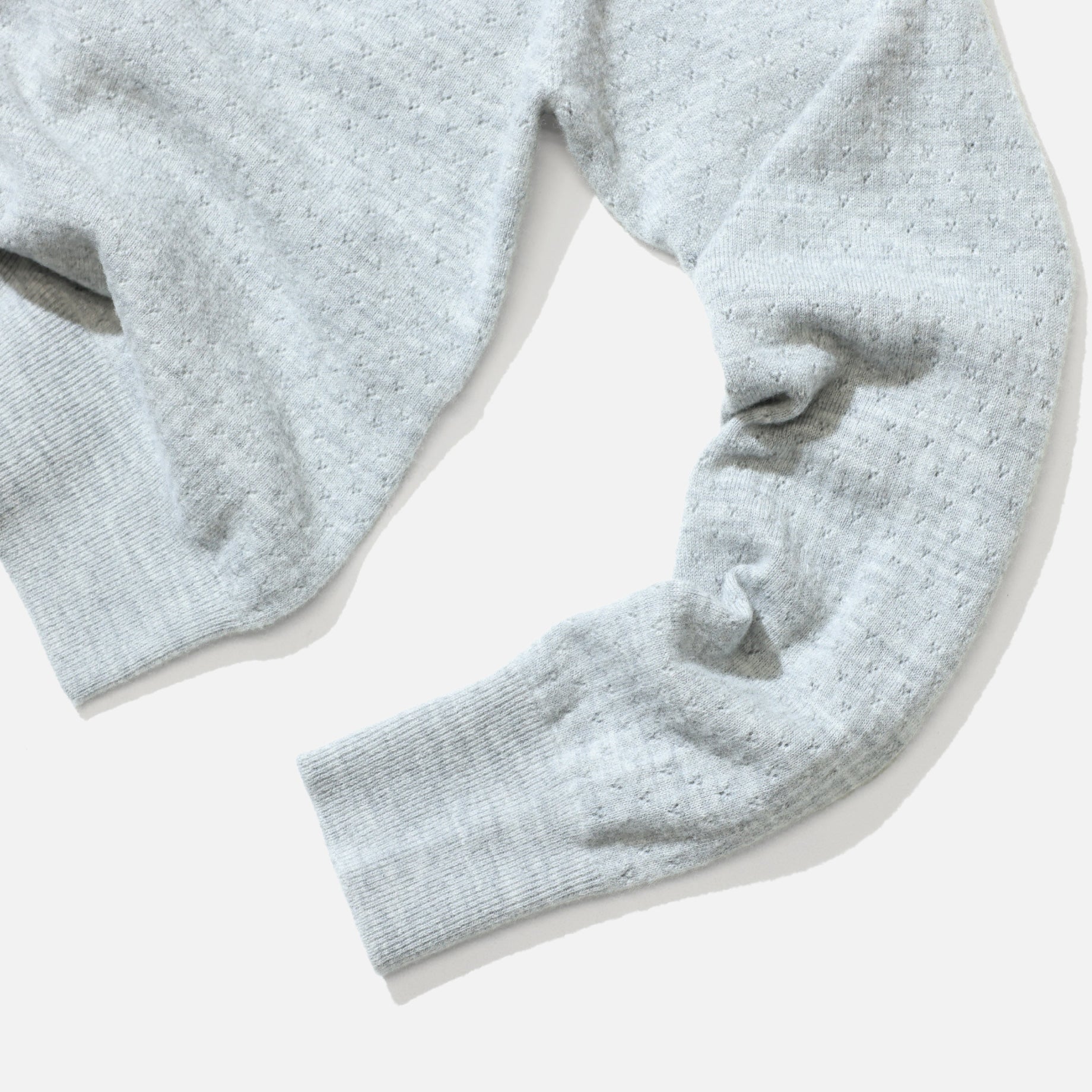 RIBBON CARDIGAN - BOILED KNIT（GREY）