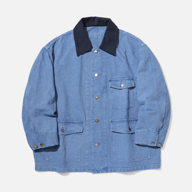 COTTON CANVAS - COVERALL JACKET （B.GRAY）