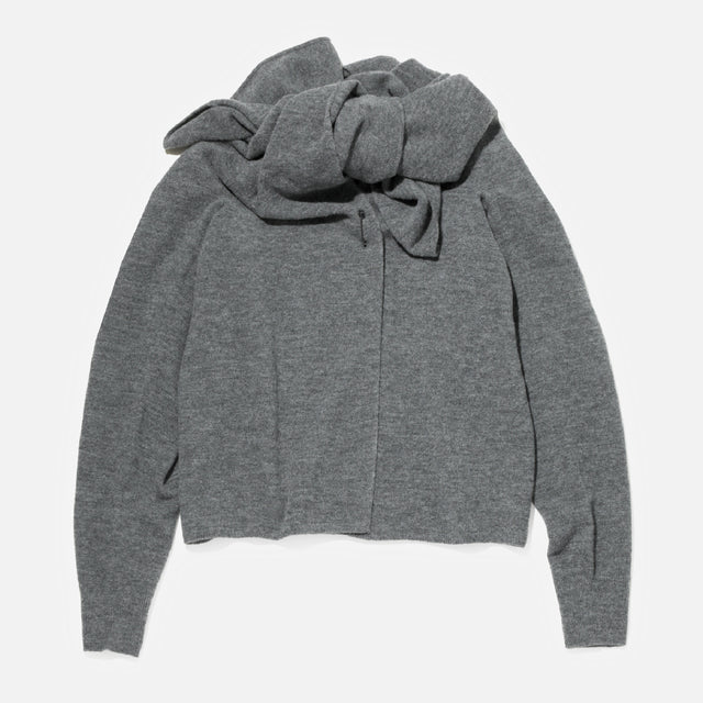 KNOT CARDIGAN - BOILED KNIT（H.GREY）