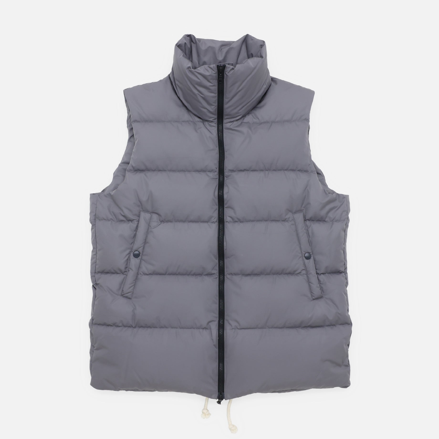 POLYESTER DOWN DOWN VEST（GRAY）