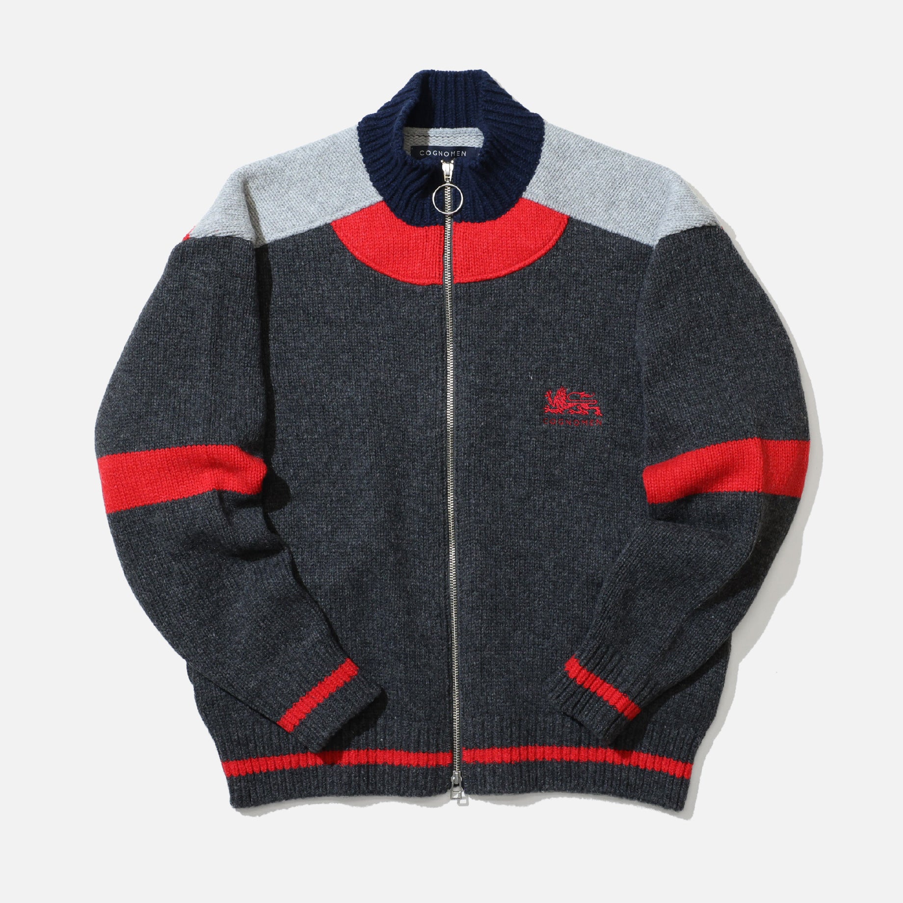 KNIT TRACK JACKET （CHARCOAL）