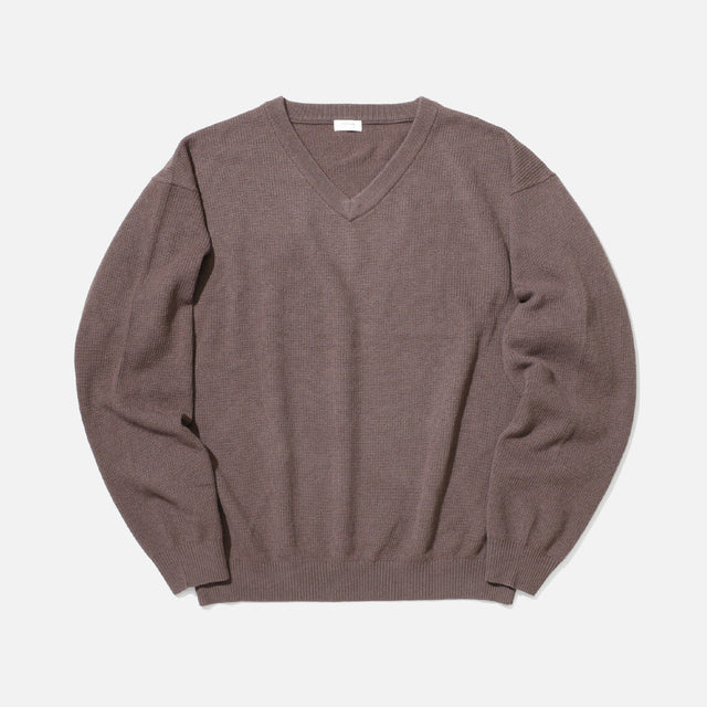 V NECK P/O （BROWN）