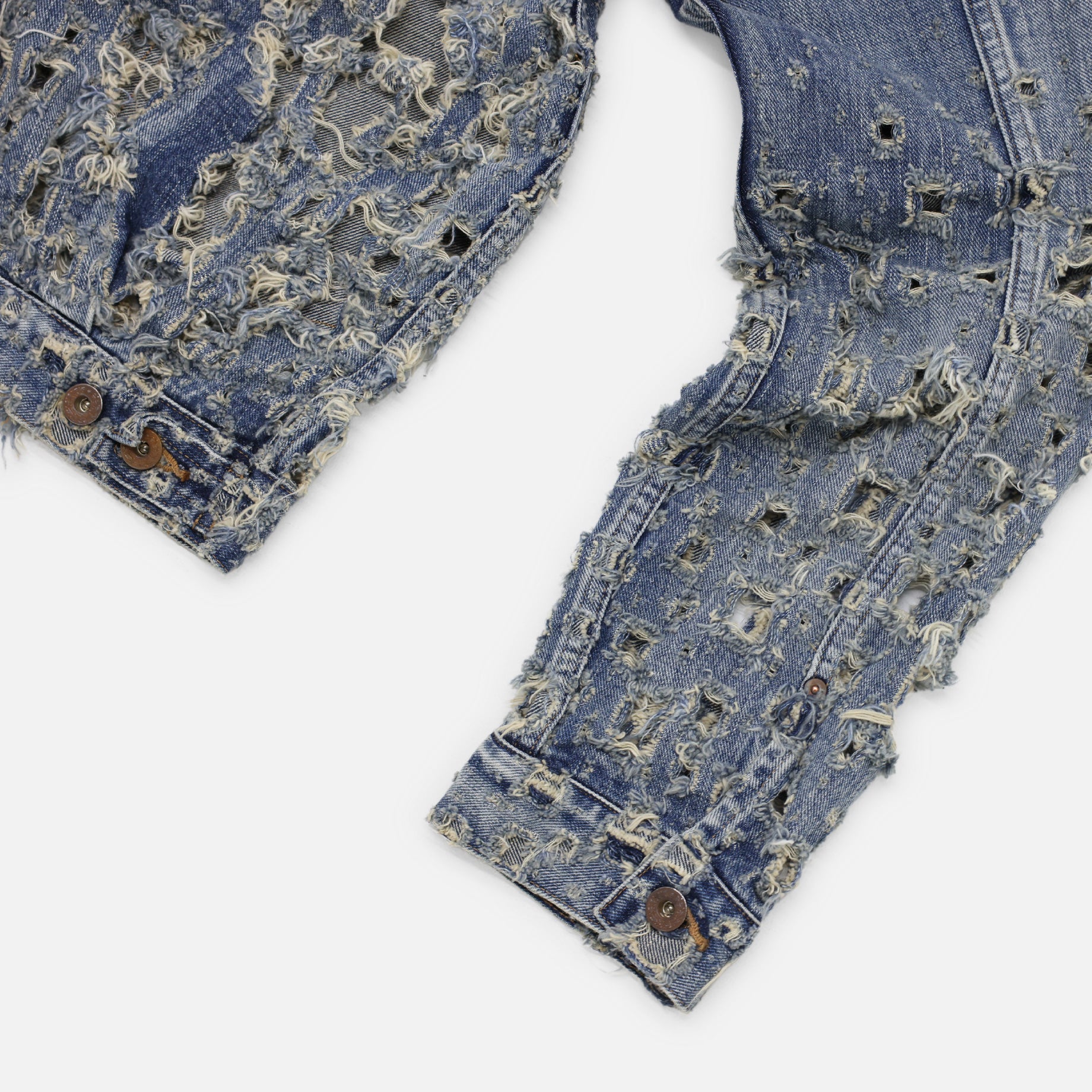 CRASHED MODERN DENIM JACKET（FADED INDIGO）