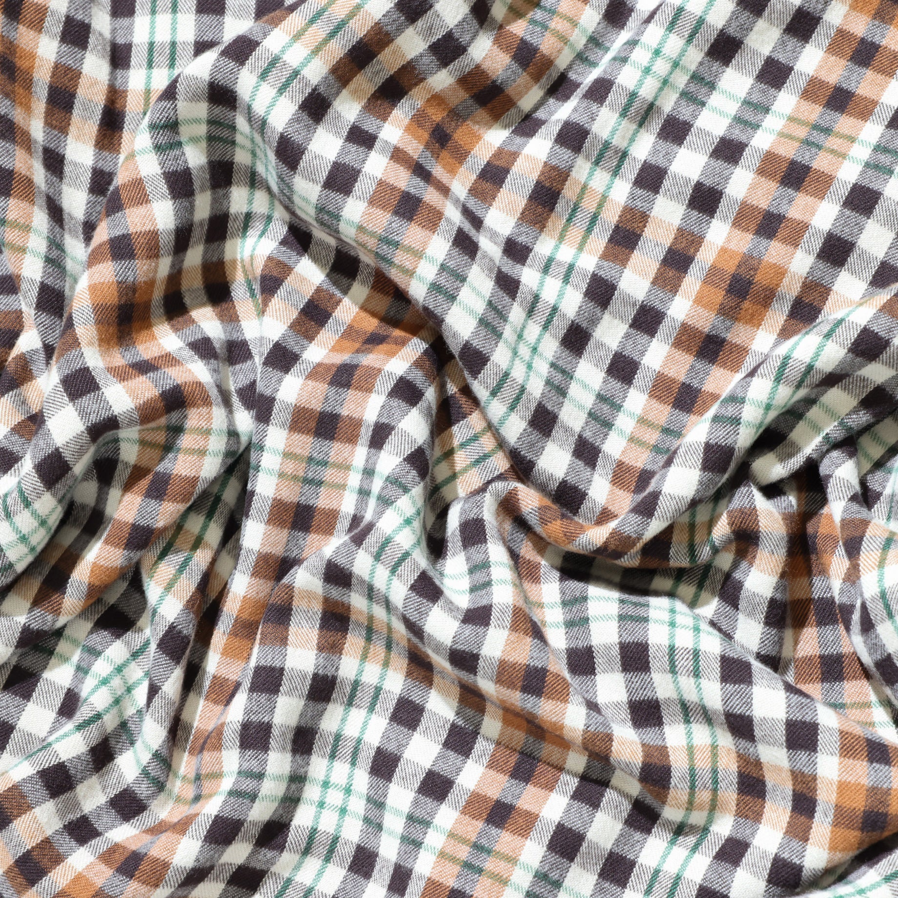 RAYON CHECK SHIRT（BEIGE × BROWN）