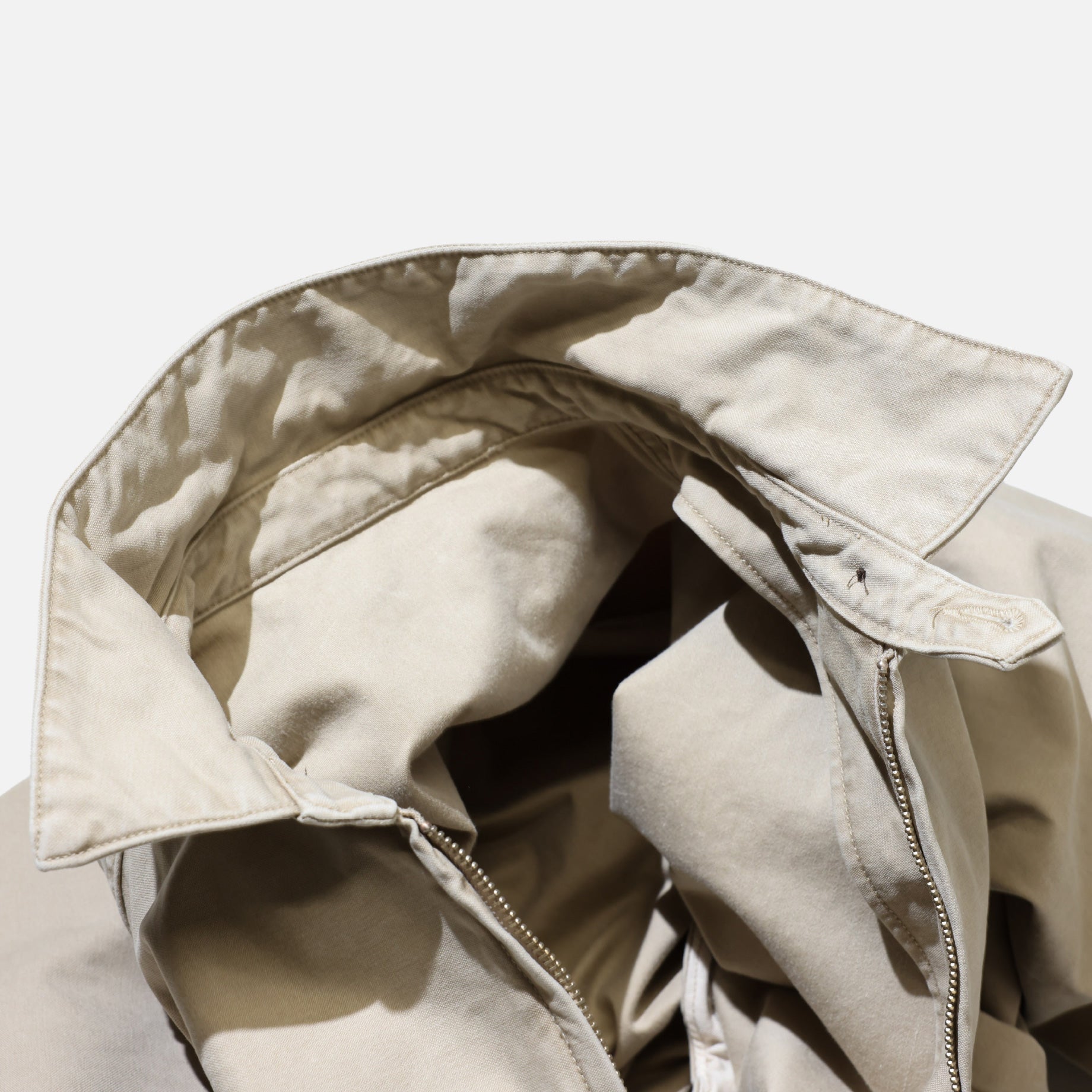 COTTON BACKSATIN - ZIP UP BLOUSON （F.BEIGE）