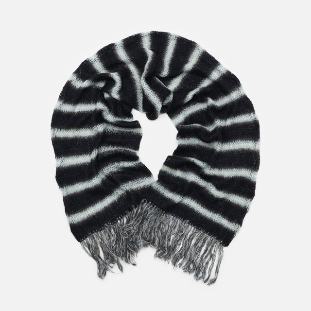 MOHAIR STRIPE MUFFLER（MINT STRIPE）