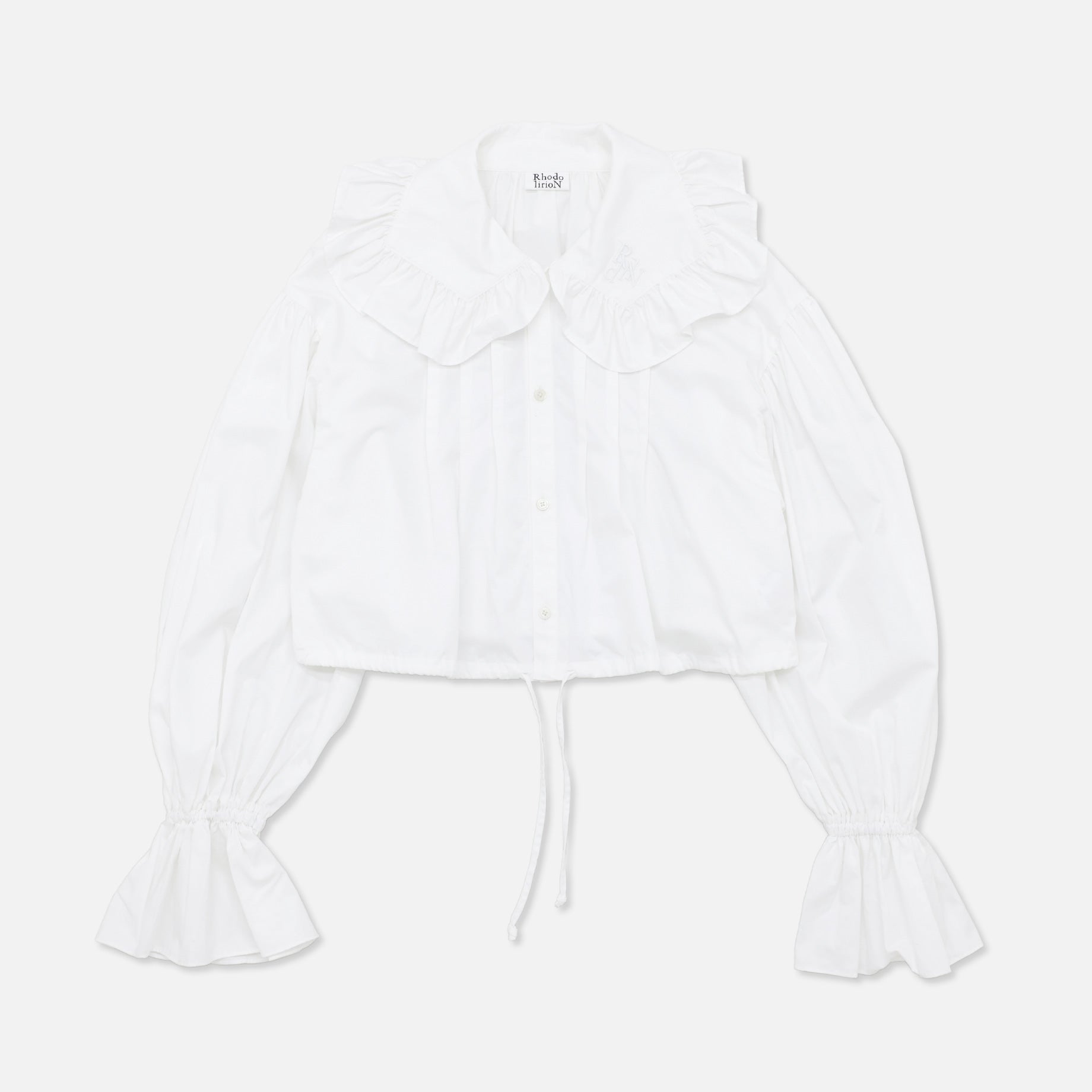 MONOGRAM STITCH SPENCER SHIRT（WHITE）