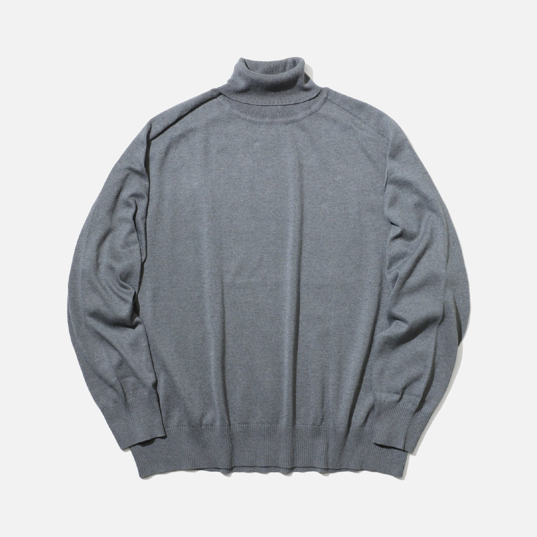TURTLE NECK KNIT （D.GRAY）