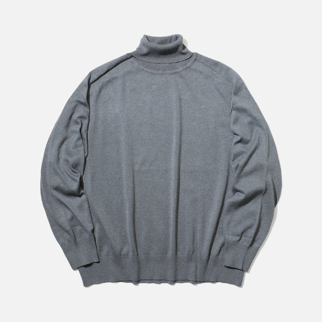 TURTLE NECK KNIT （D.GRAY）