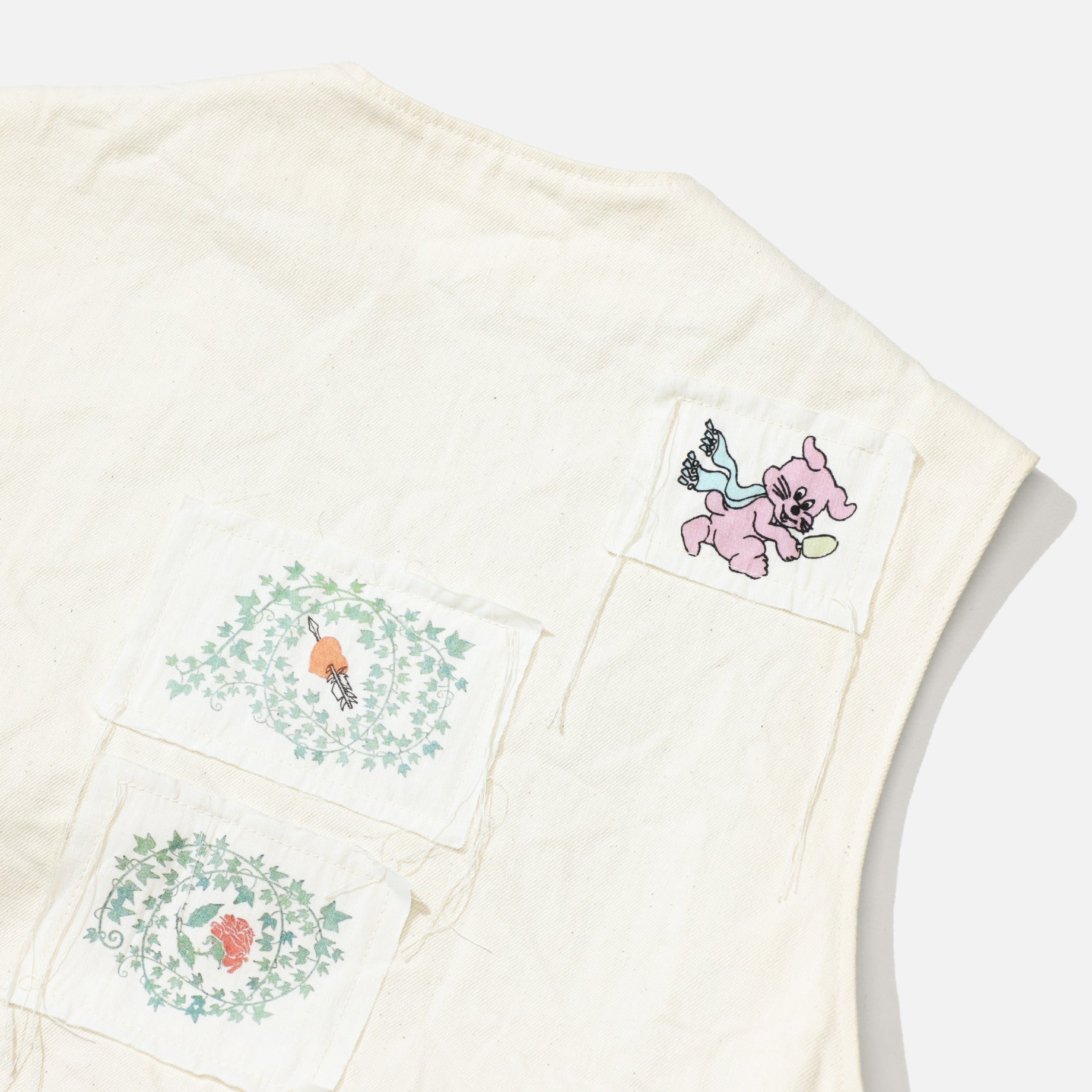 DENIM VEST （IVORY）