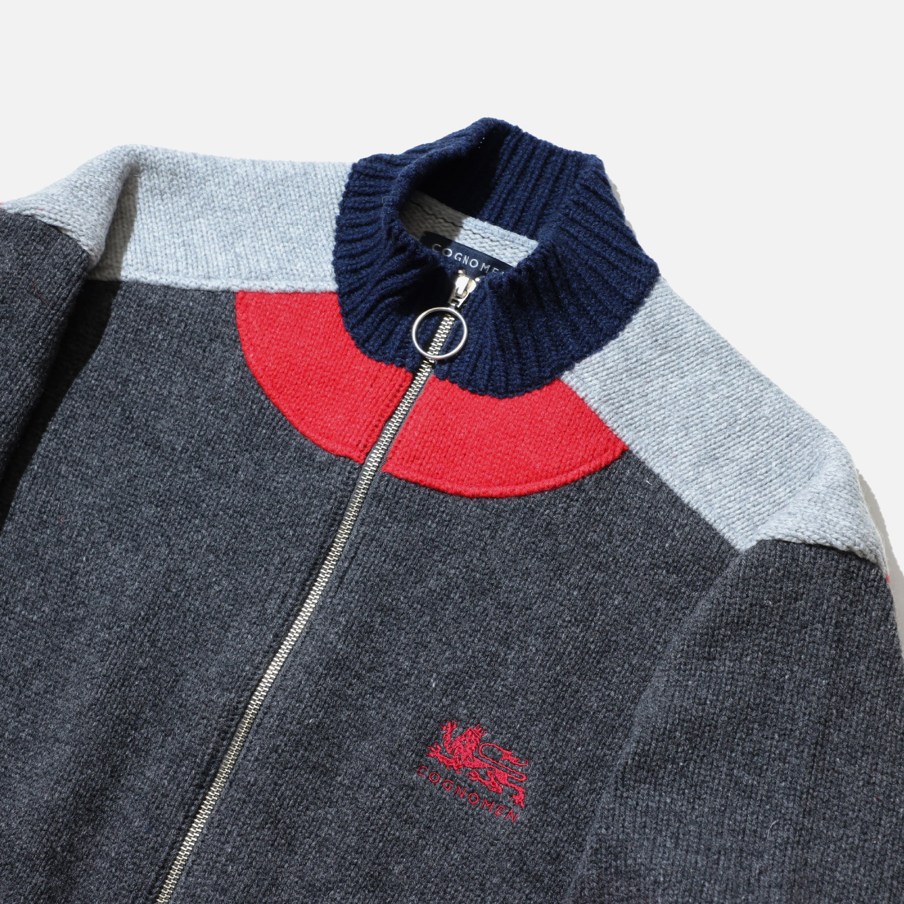 KNIT TRACK JACKET （CHARCOAL）