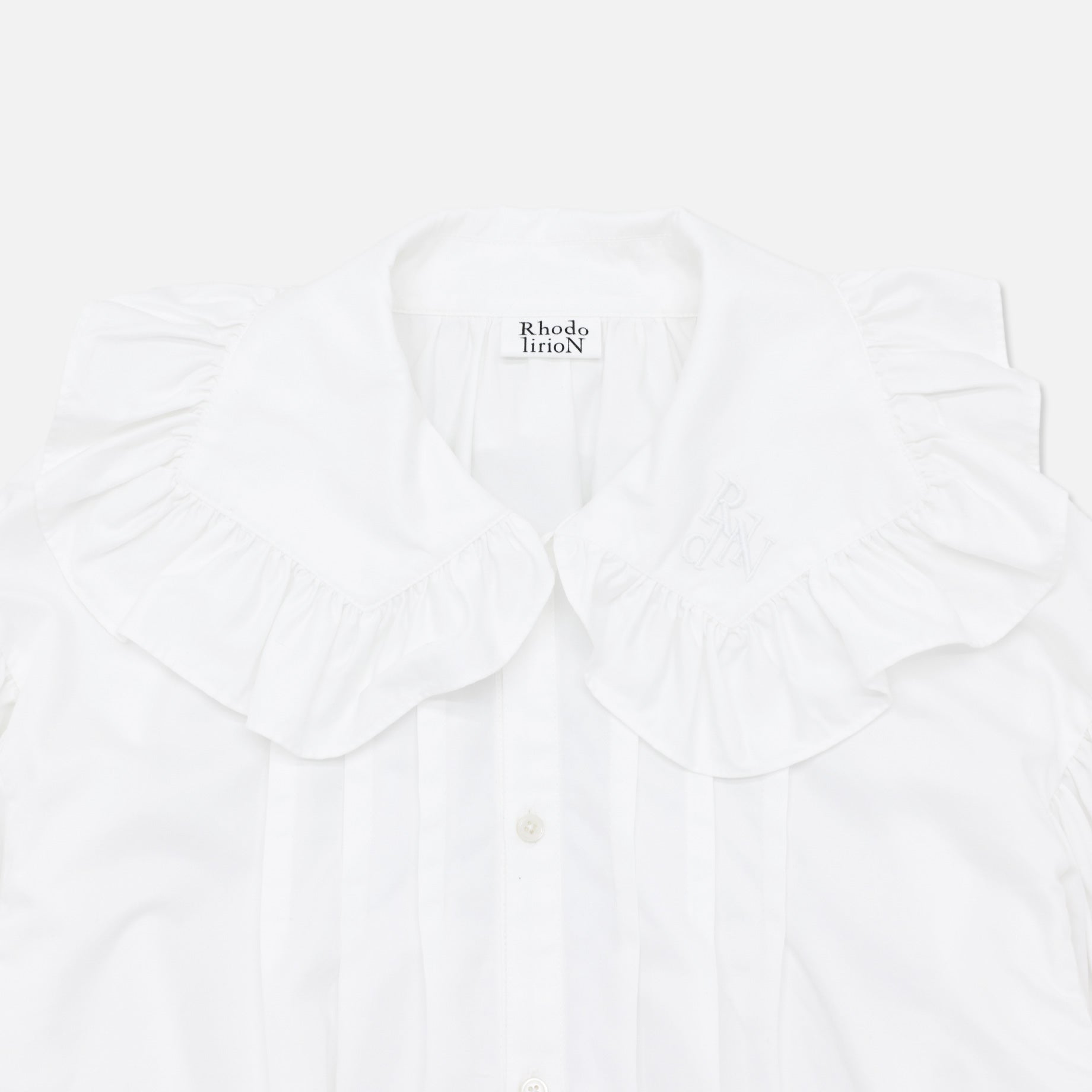 MONOGRAM STITCH SPENCER SHIRT（WHITE）