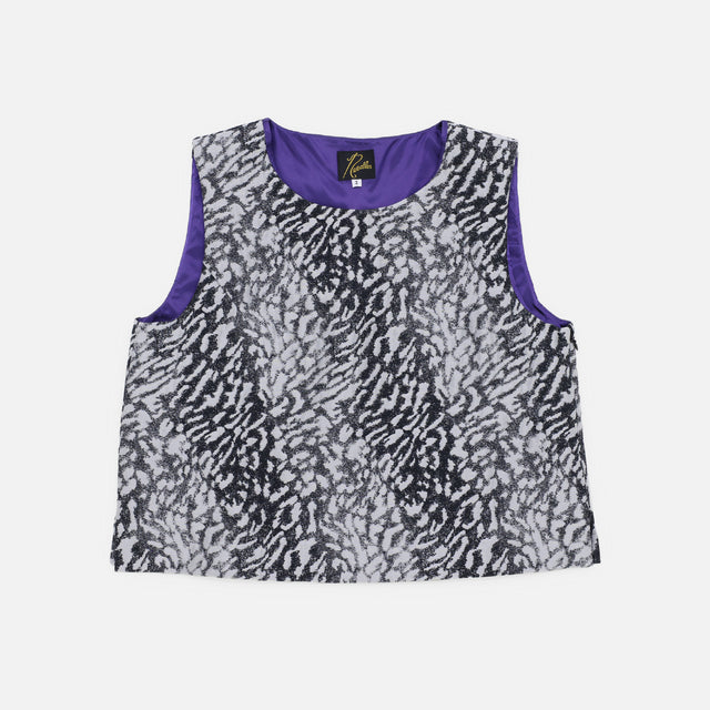 C.C. VEST - C/PE/N ANIMAL JQ.（SILVER GREY）