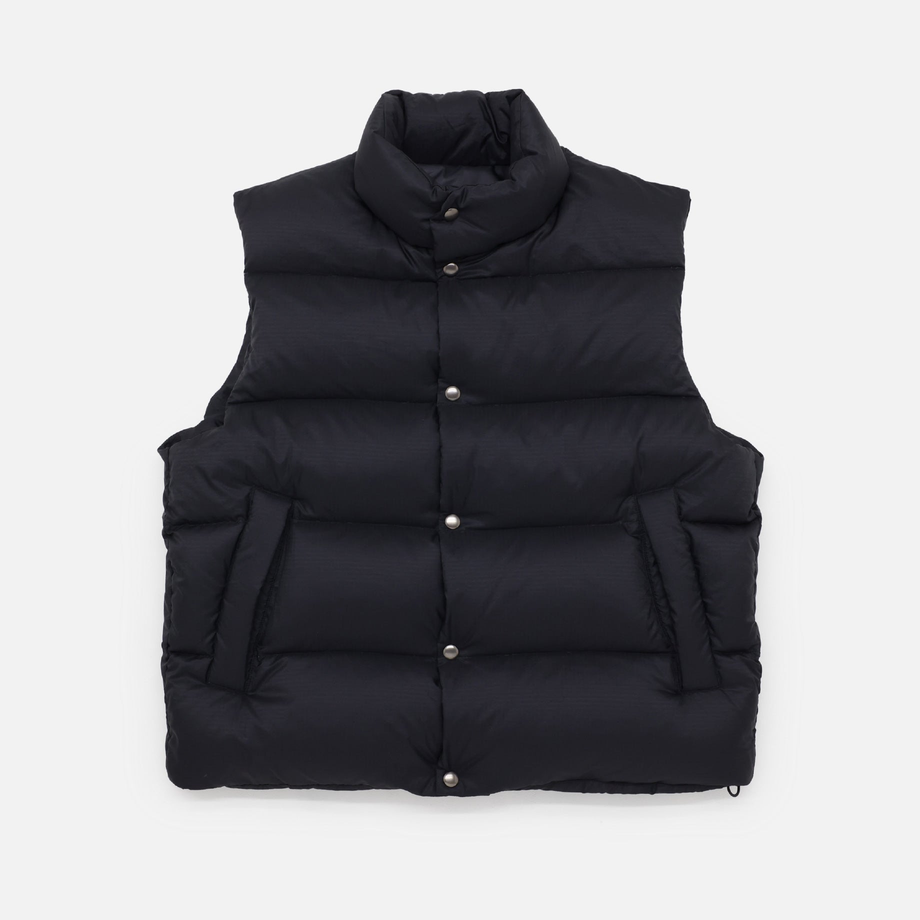 NYLON DOWN - DOWN VEST（BLACK）