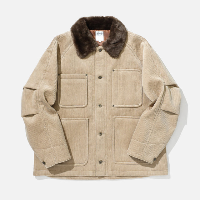 WORK COVERALL JACKET - BONDING CORDUROY（KHAKI）