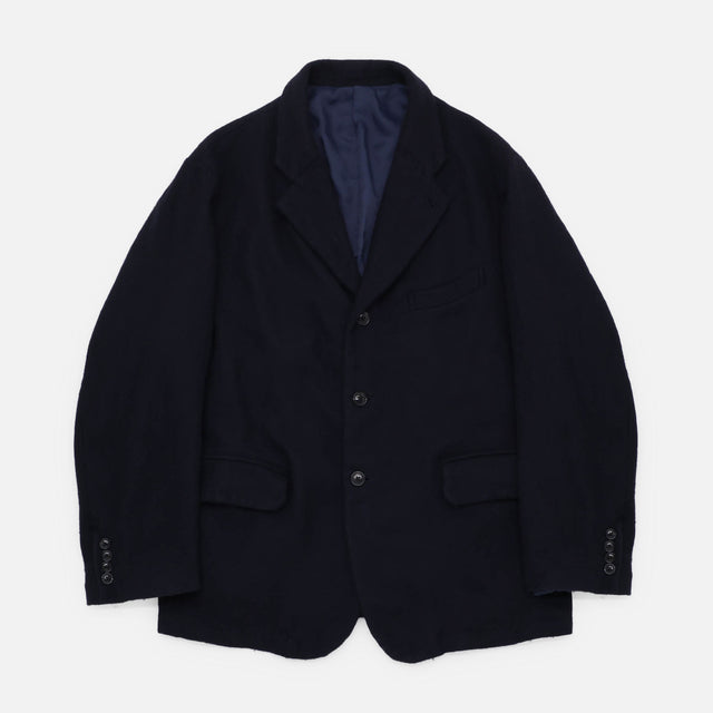 WOOL LIGHT TWEED - 3 BUTTON JACKET（NAVY）