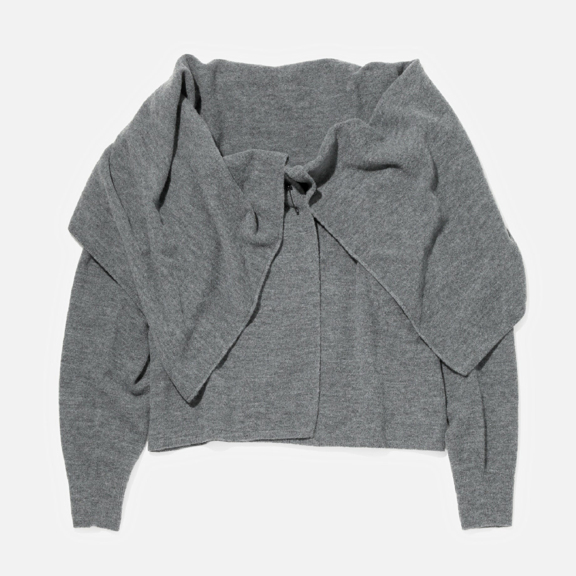 KNOT CARDIGAN - BOILED KNIT（H.GREY）