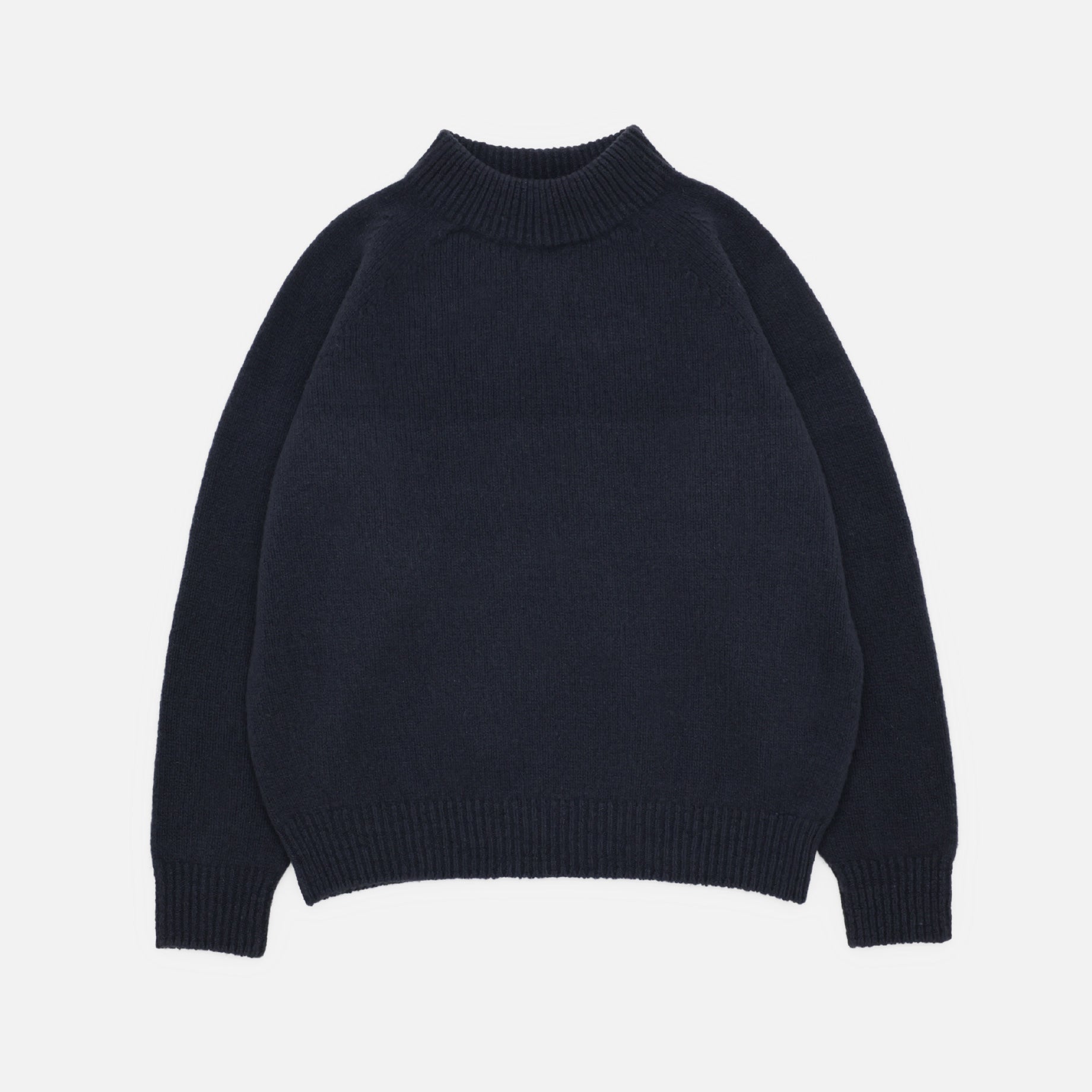 W/G MOC NECK L/S (CHACOAL)