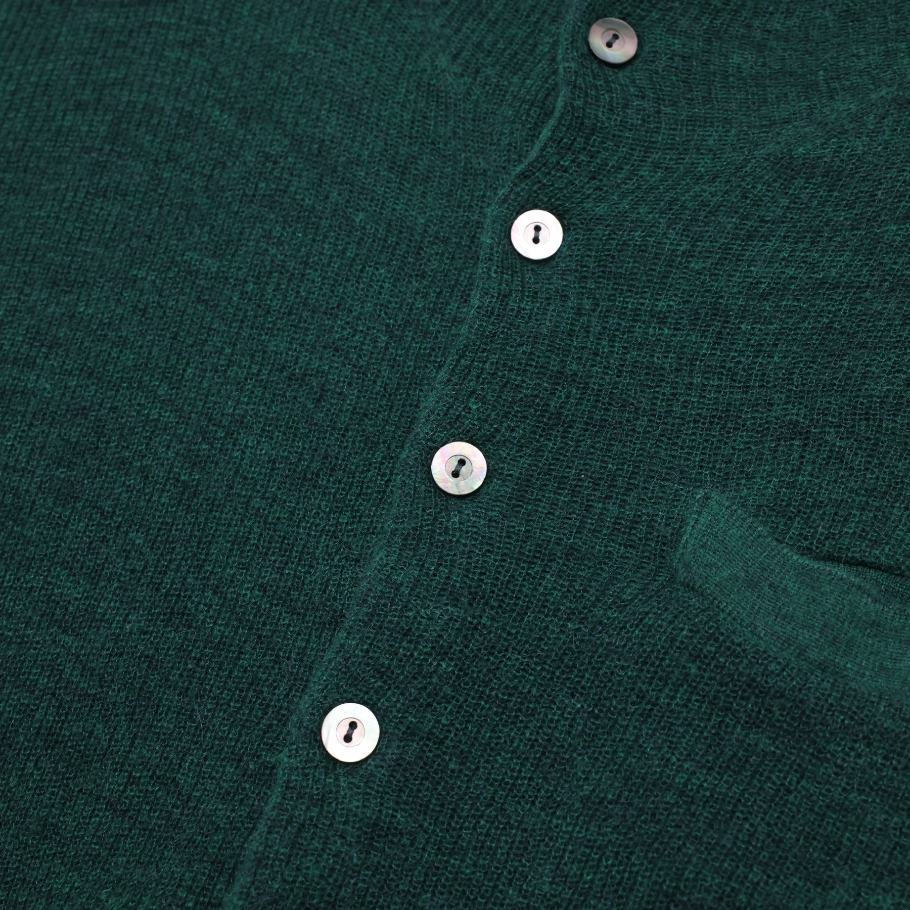 HAND EMBROIDERY MOHAIR NYLON CARDIGAN （GREEN）