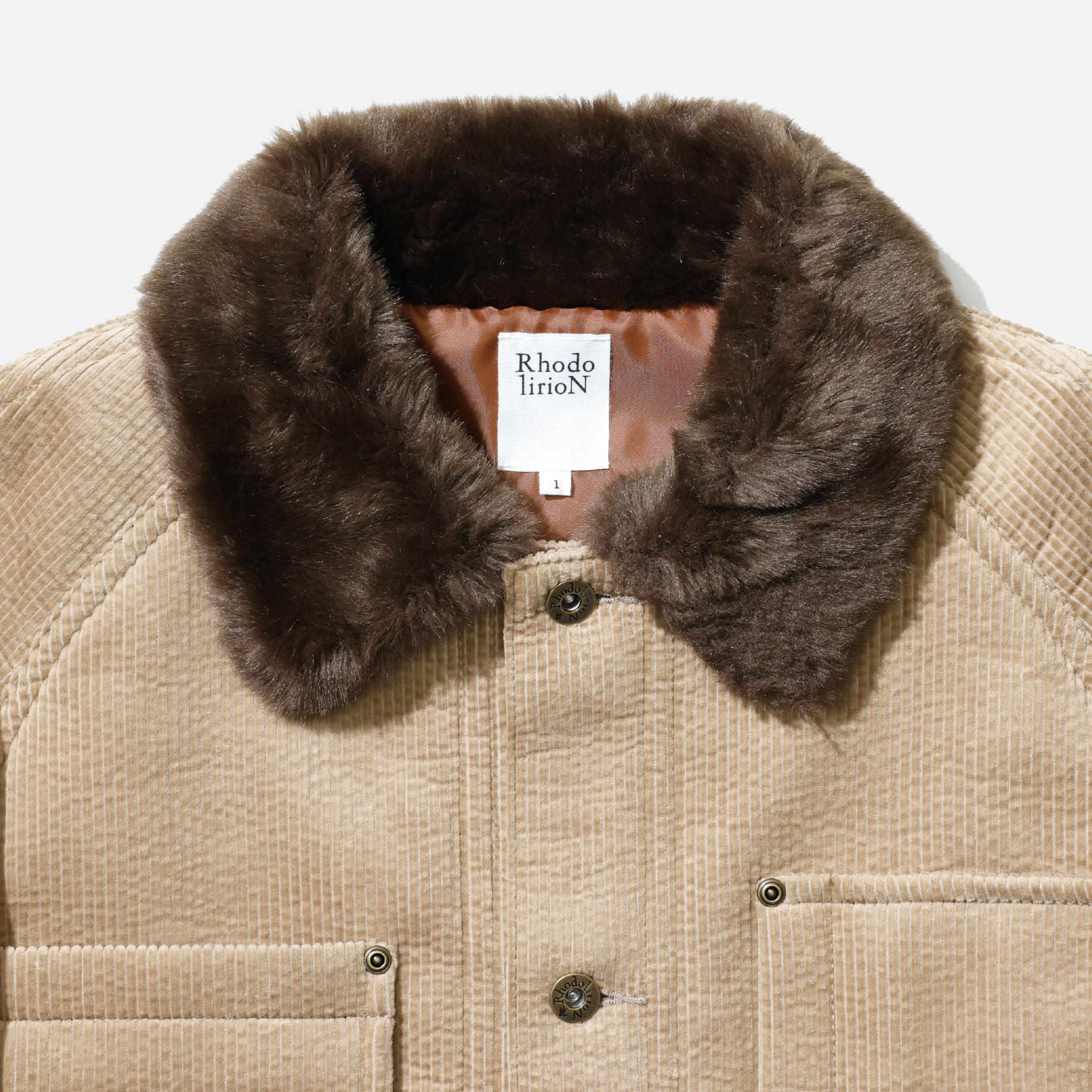 WORK COVERALL JACKET - BONDING CORDUROY（KHAKI）