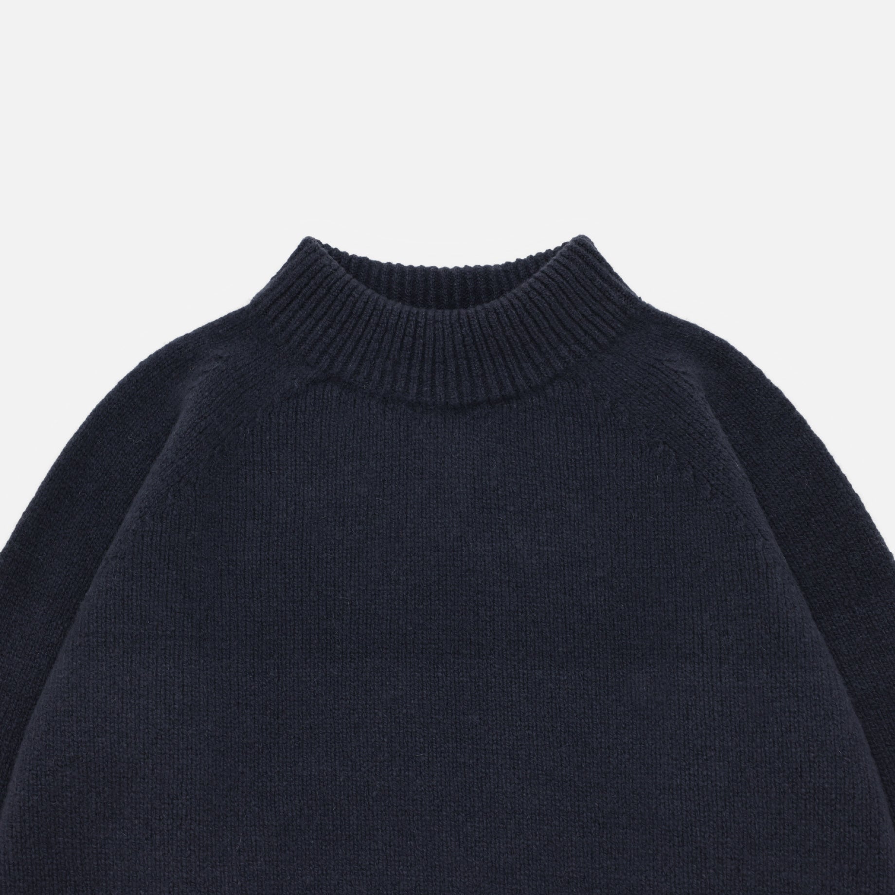 W/G MOC NECK L/S (CHACOAL)