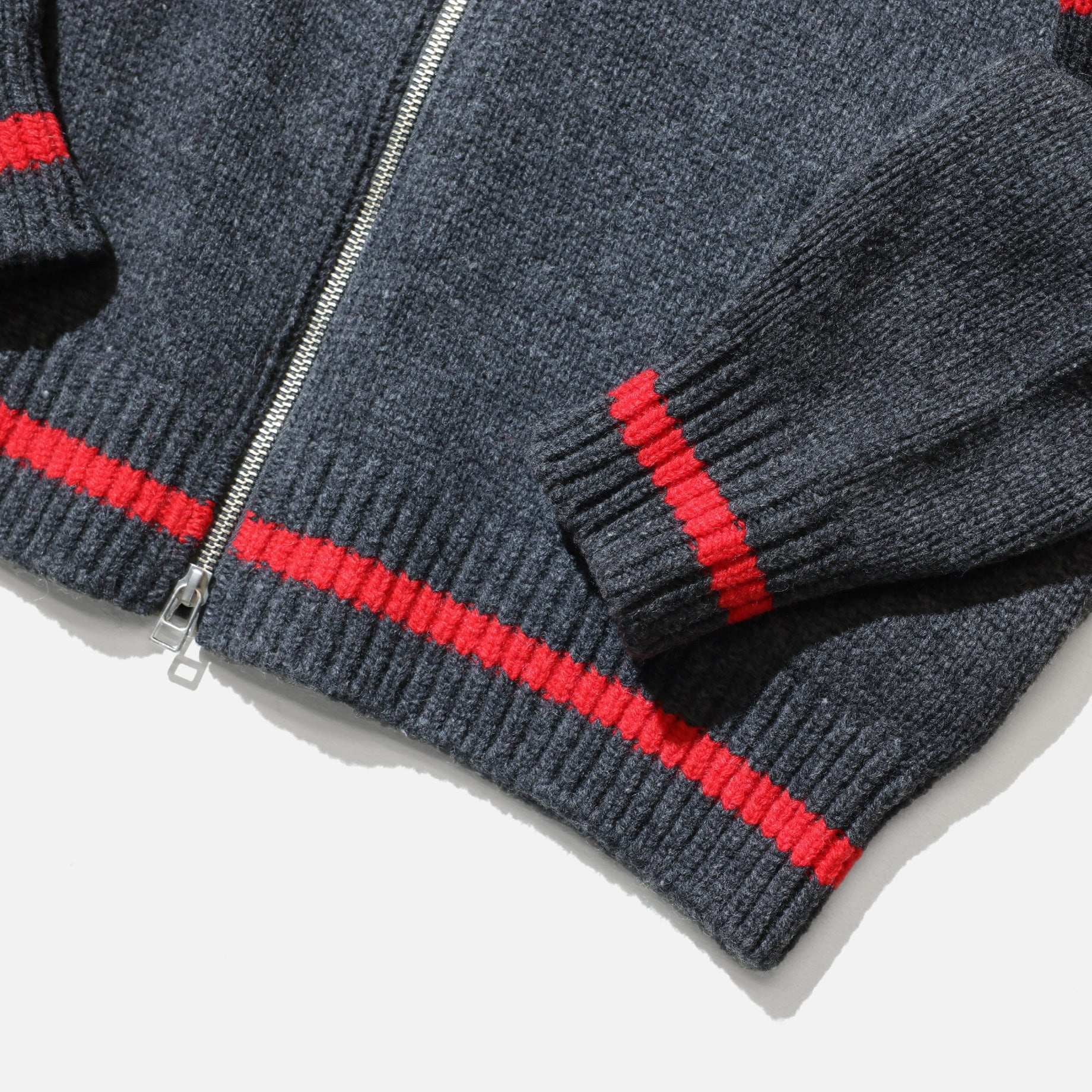 KNIT TRACK JACKET （CHARCOAL）