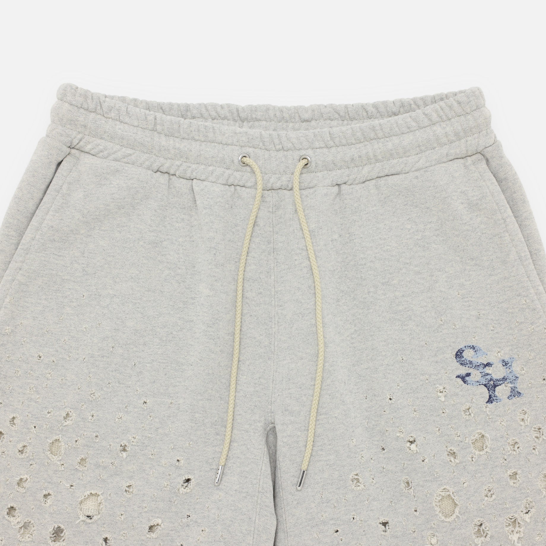 CRASHED SWEAT SHORT TROUSERS（HEATHER GRAY）