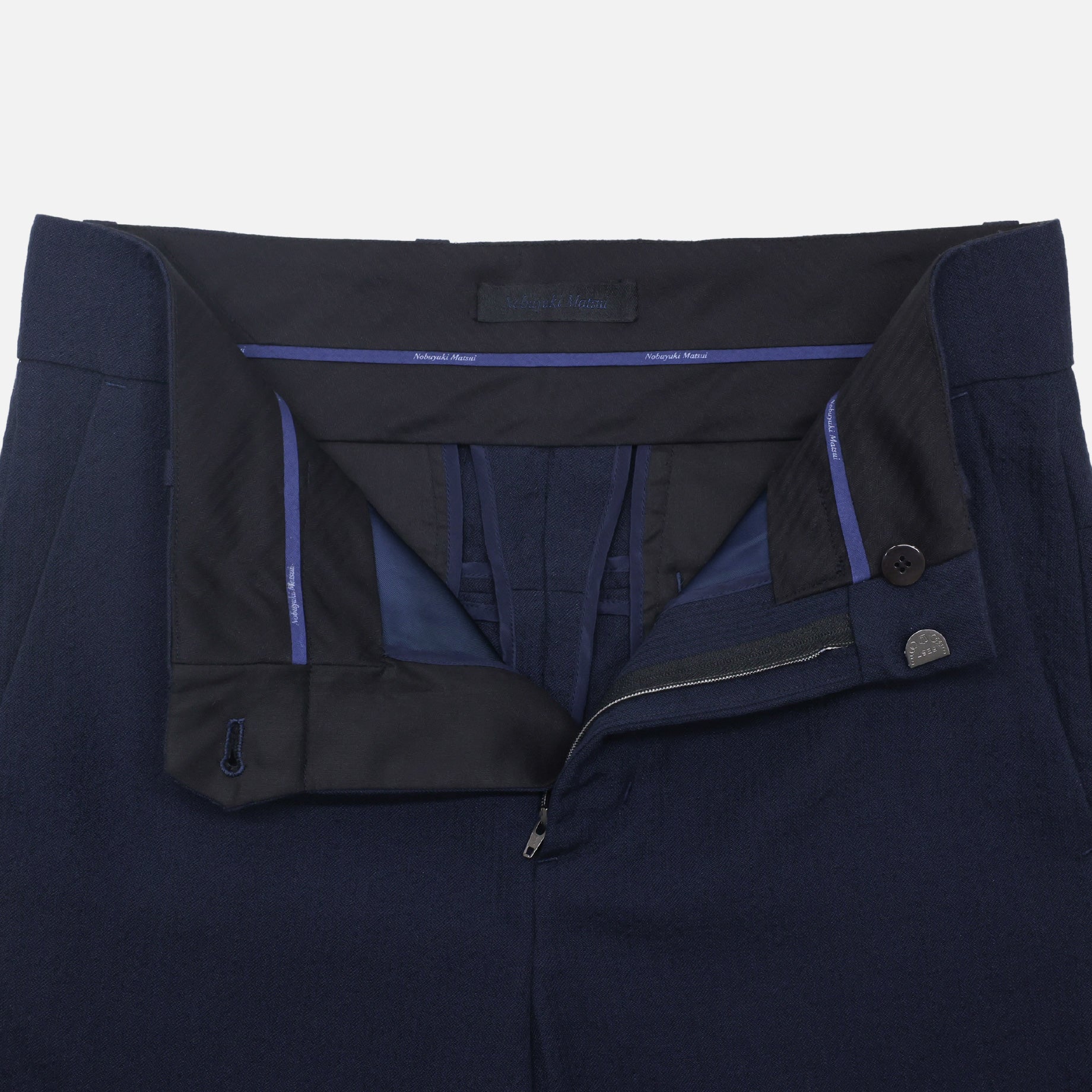 FRAMED PATTERN SLACKS（NAVY）