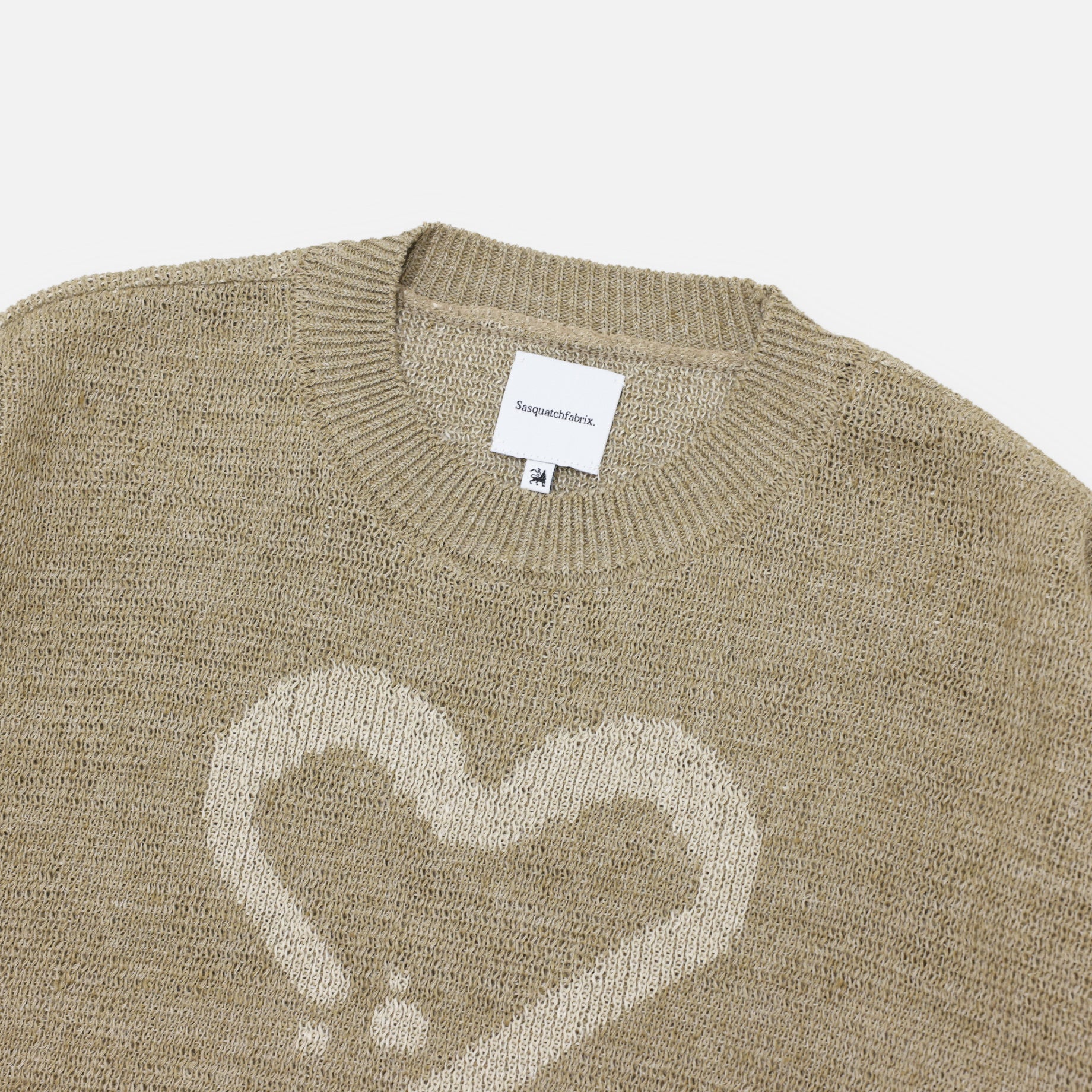 CALLIGRAPHIC “LOVE & PEACE” KNIT（BEIGE）