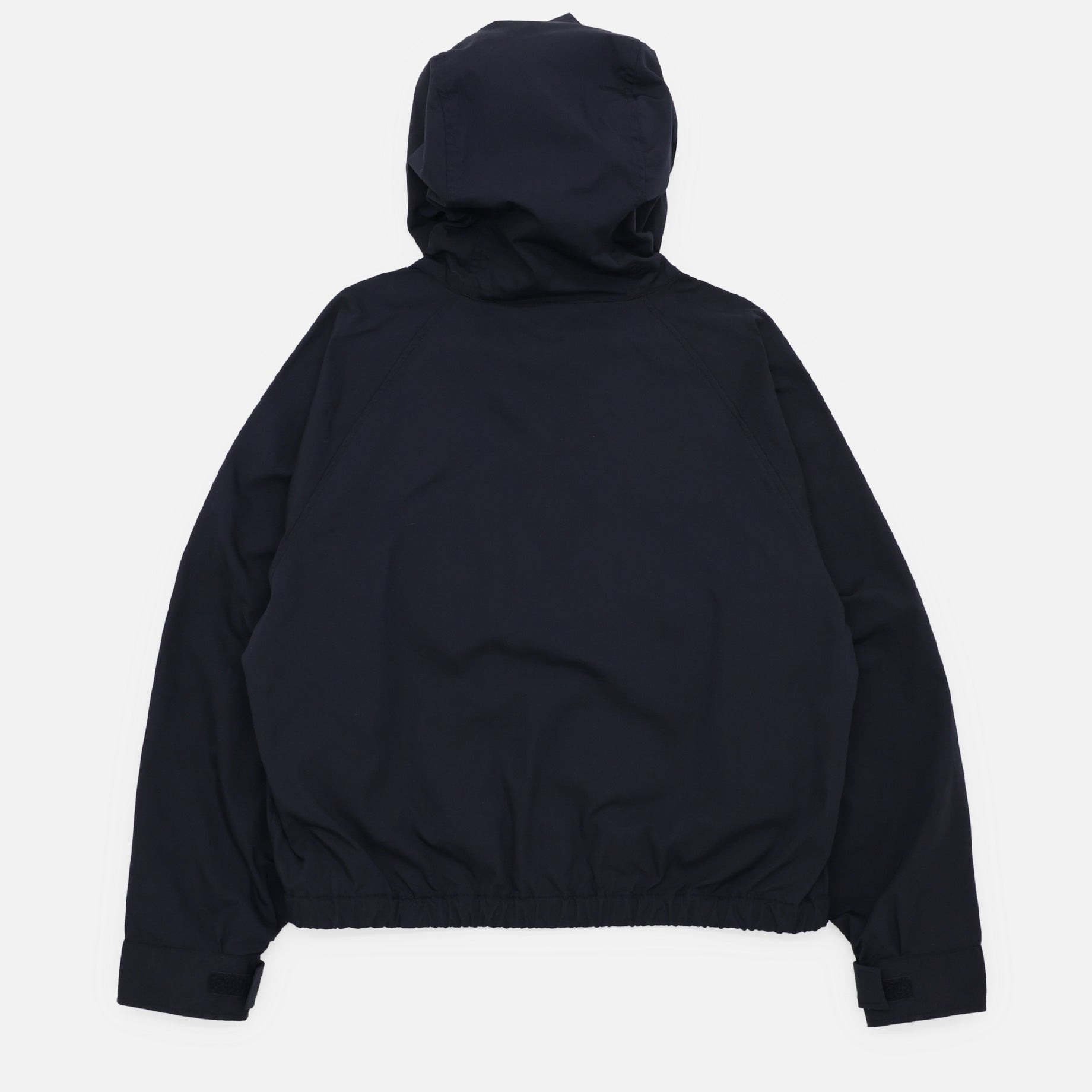 NYLON SILK - HOODED ZIP UP BLOUSON（NAVY）