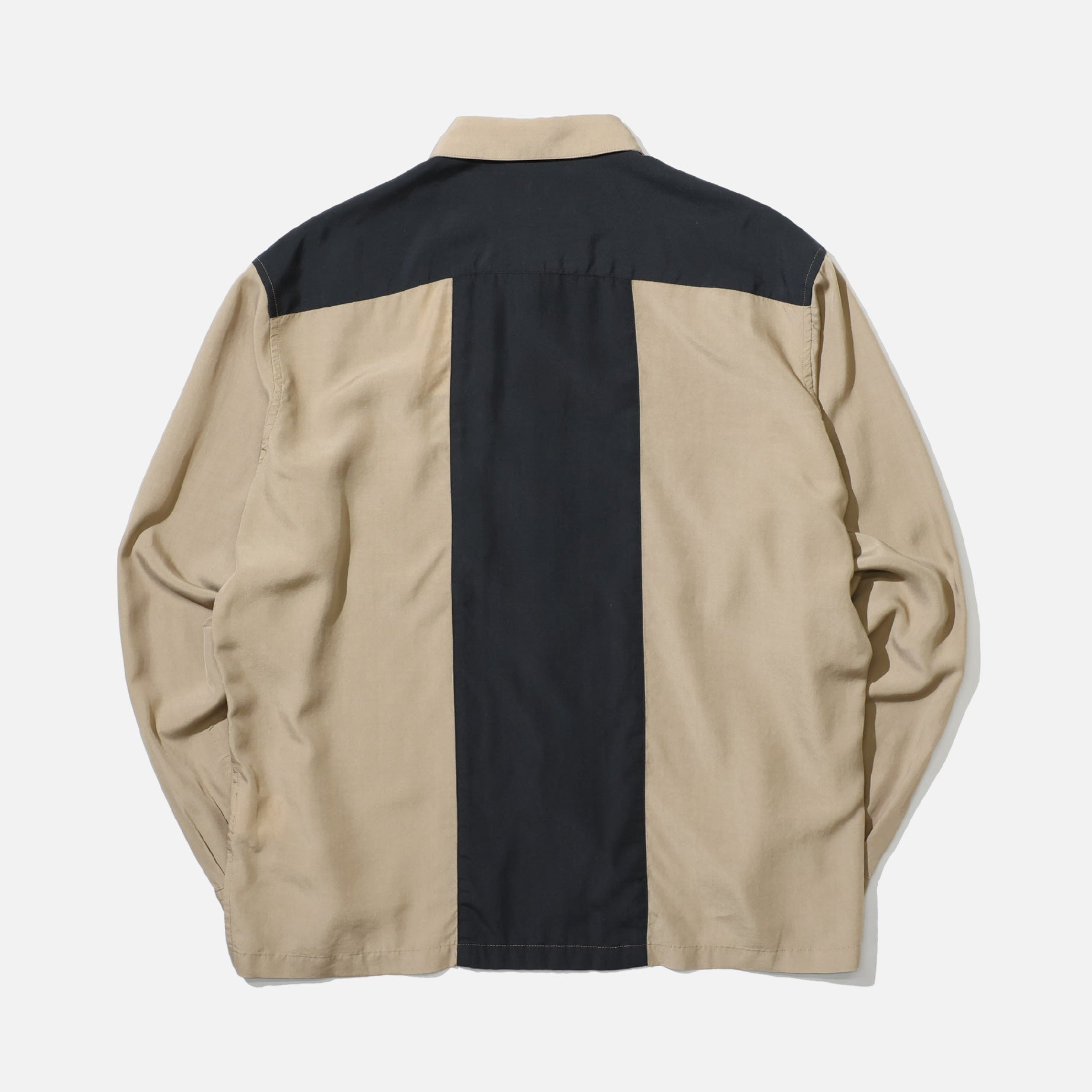 RAYON SHIRT（BEIGE×CHARCOAL）